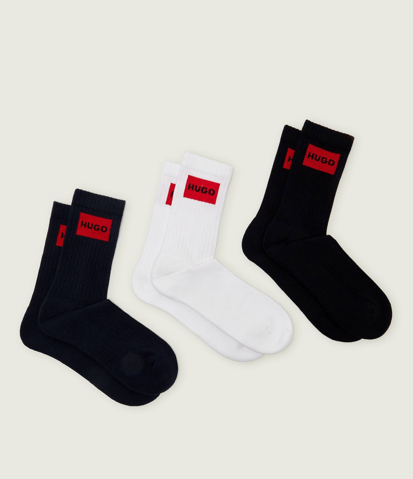 HUGO Șosete 3-pack 3P QS RIB LABEL CC