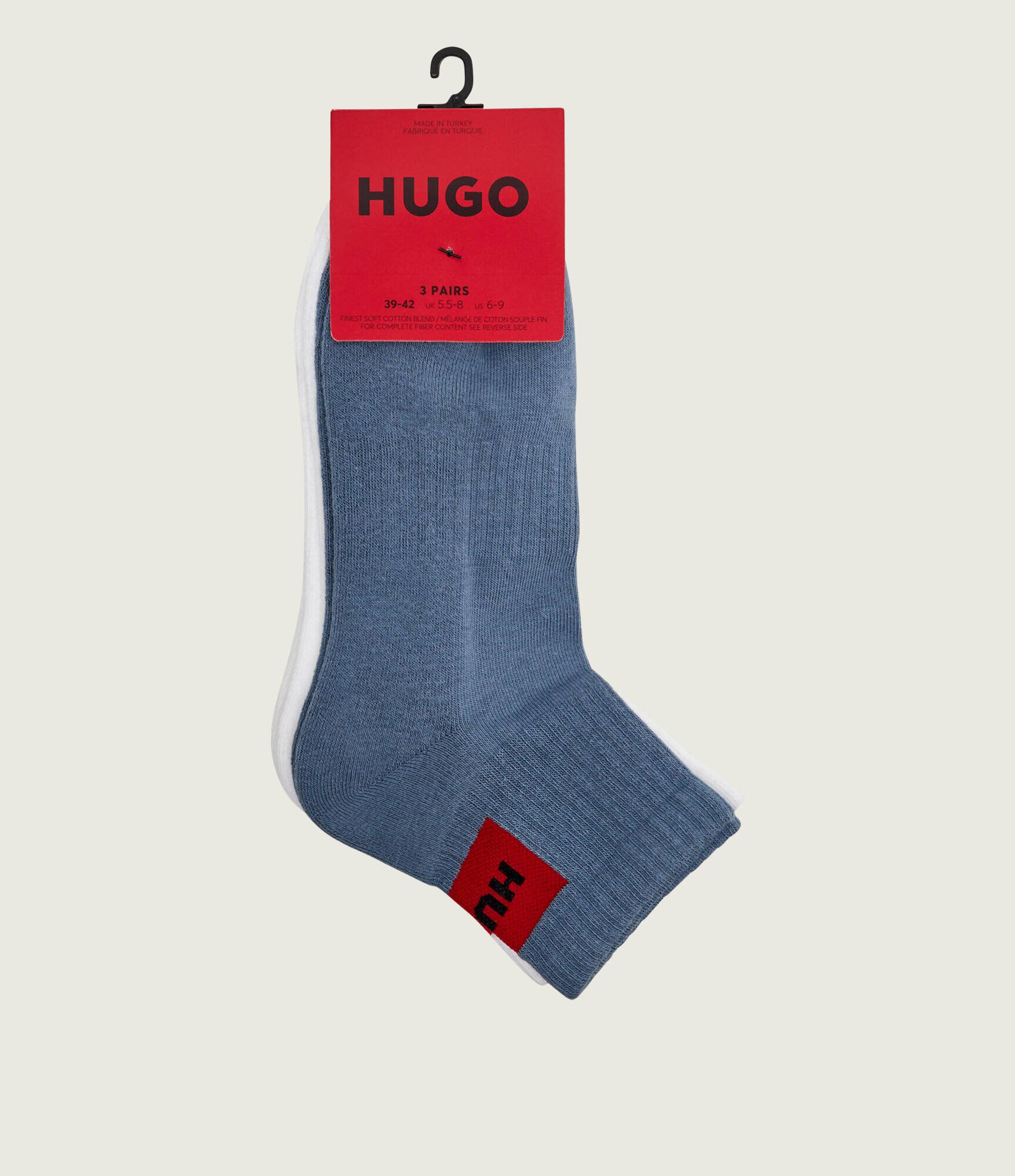 HUGO Șosete 3-pack RIB LABEL