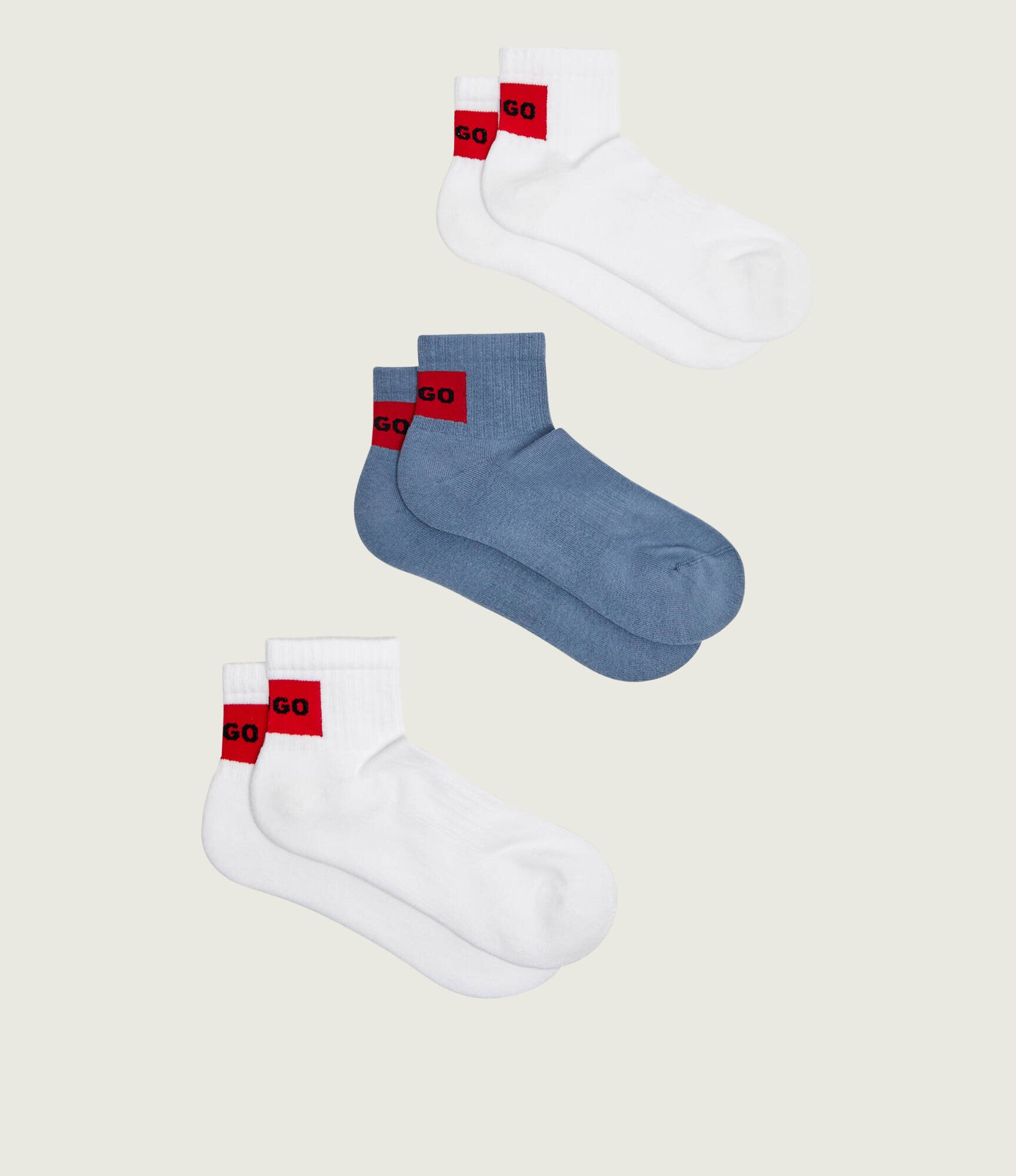 HUGO Șosete 3-pack RIB LABEL