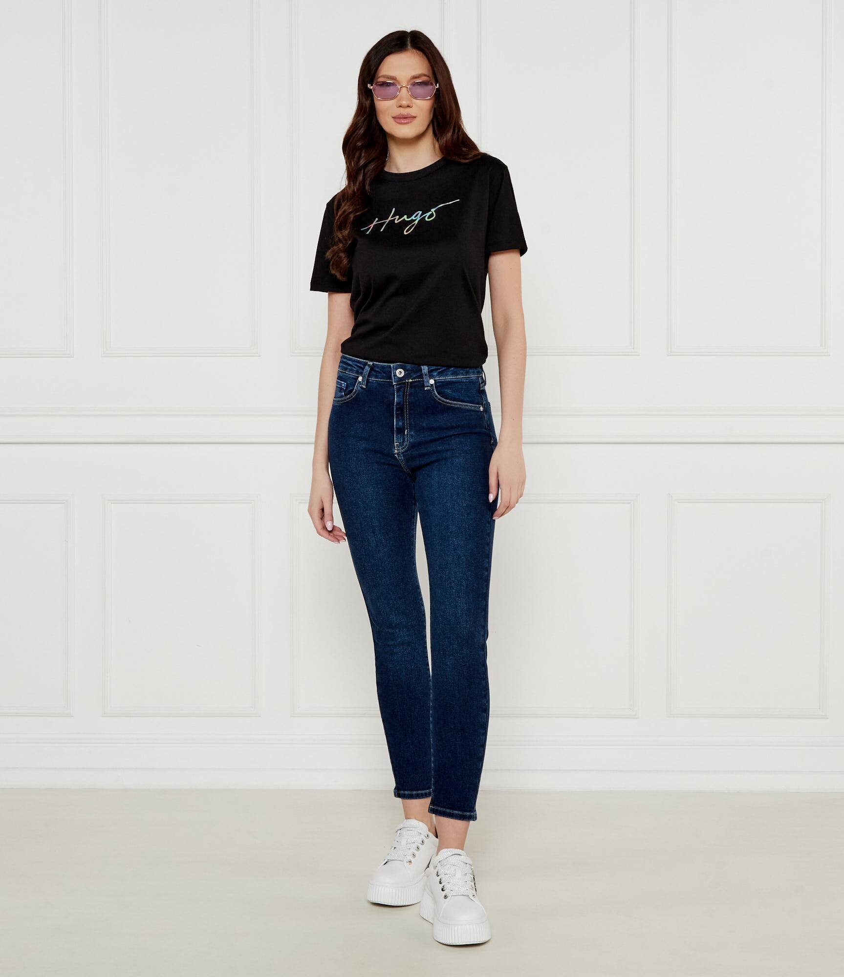 HUGO Tricou Damacia_3 | Regular Fit