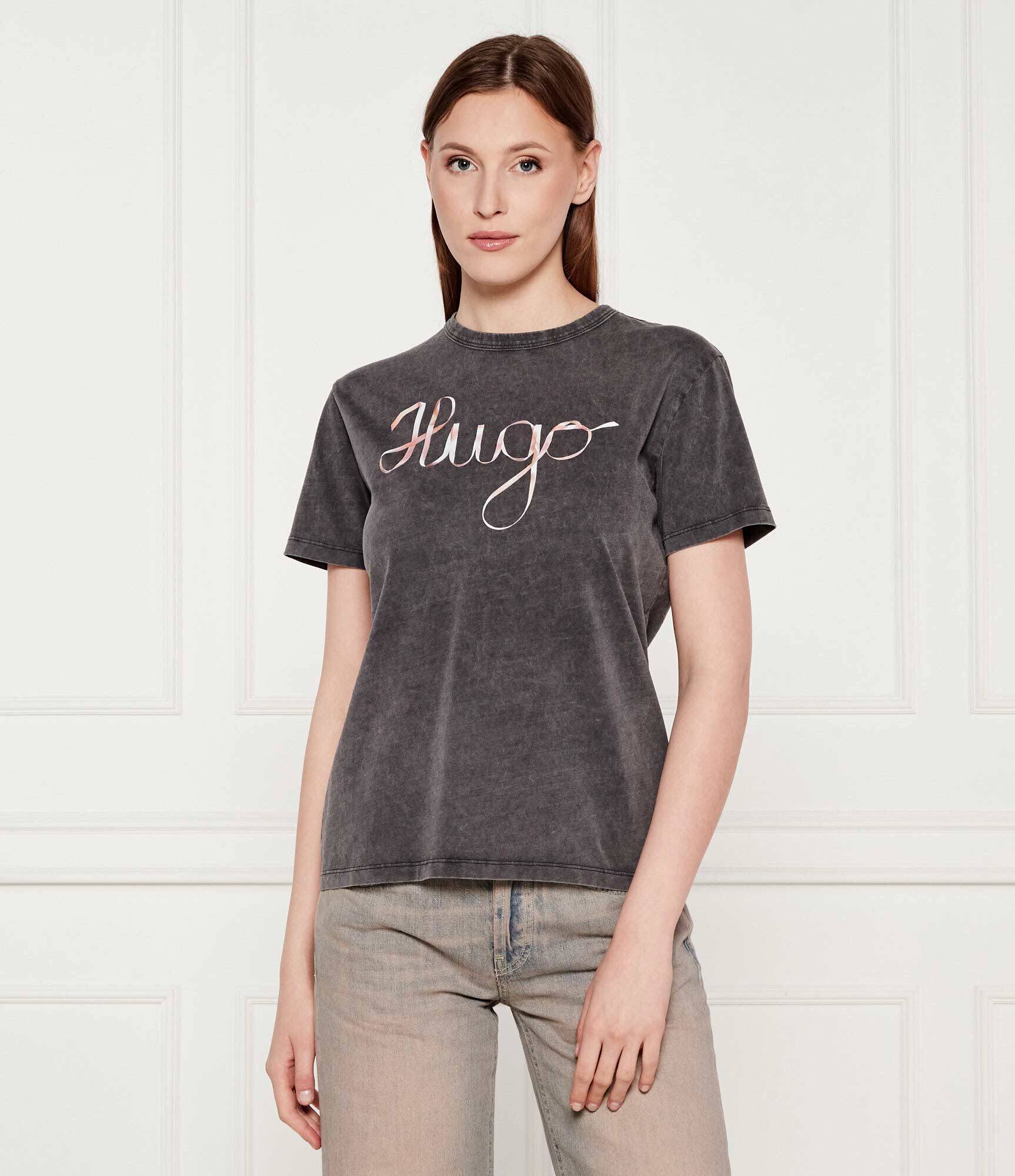 HUGO Tricou Damacia_5 | Regular Fit