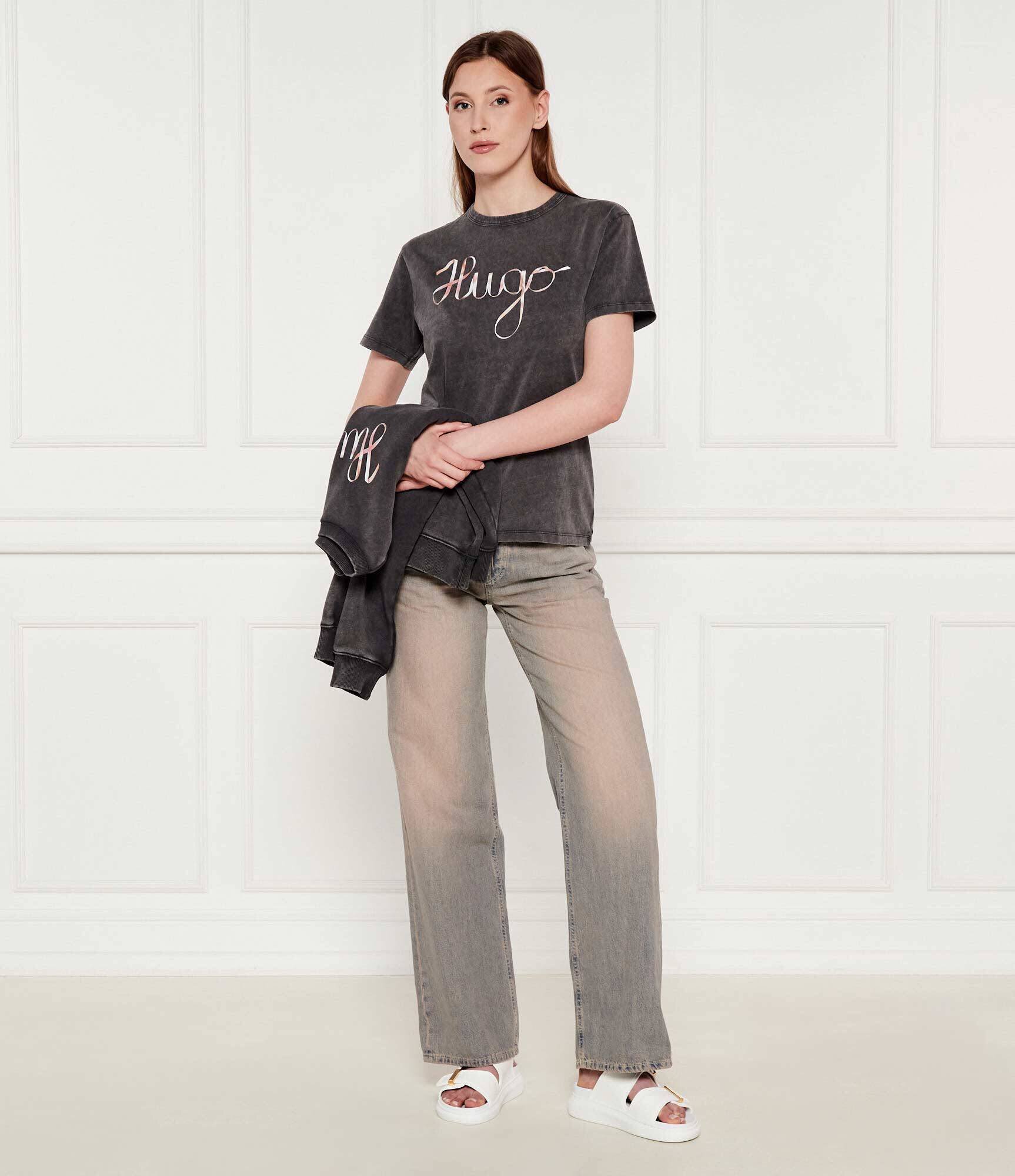 HUGO Tricou Damacia_5 | Regular Fit
