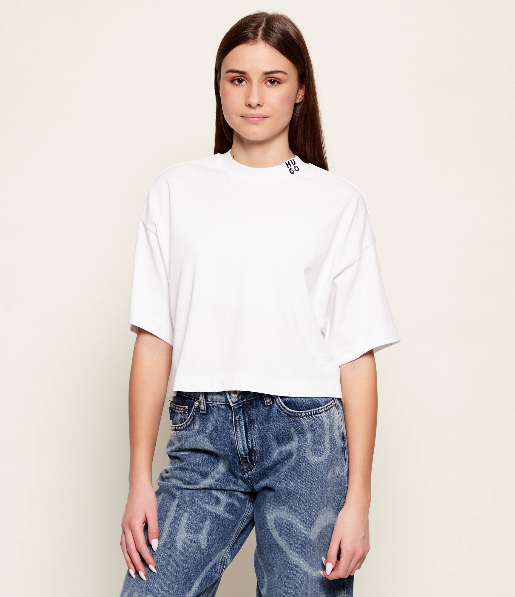 HUGO Tricou Damelody | Cropped Fit