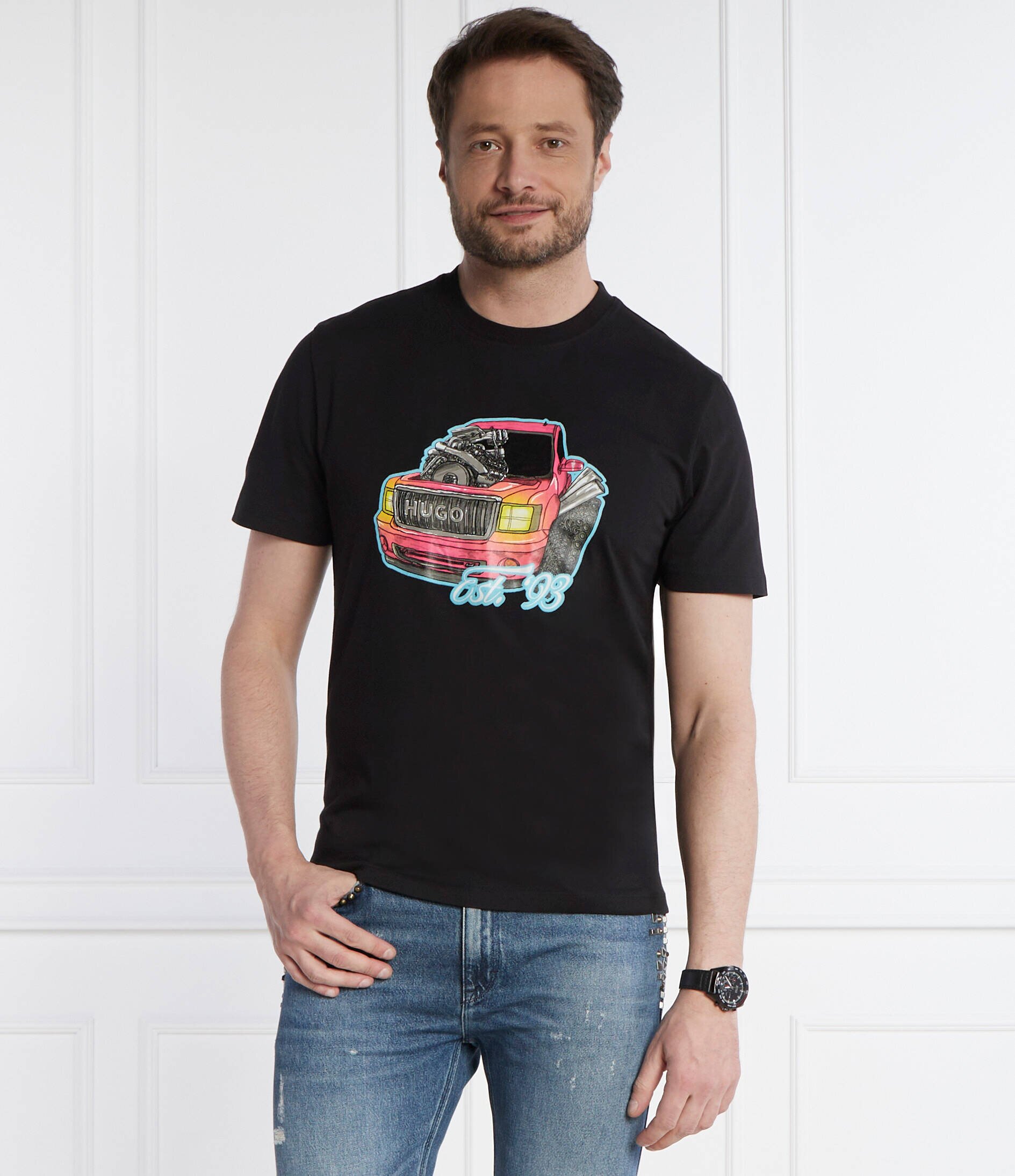 HUGO Tricou Damotoro | Relaxed fit