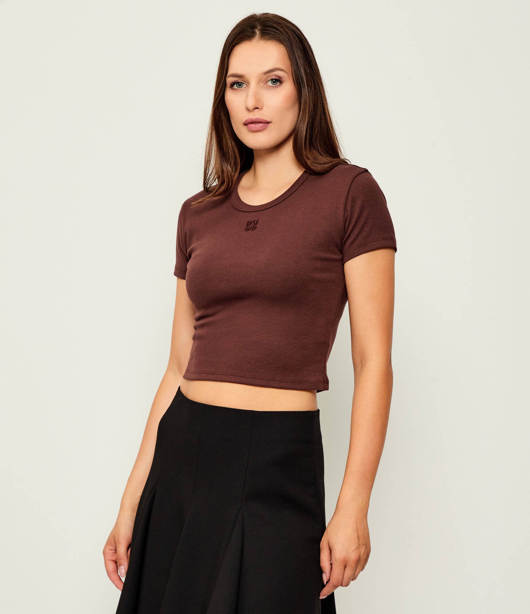 HUGO Tricou Delanor | Cropped Fit