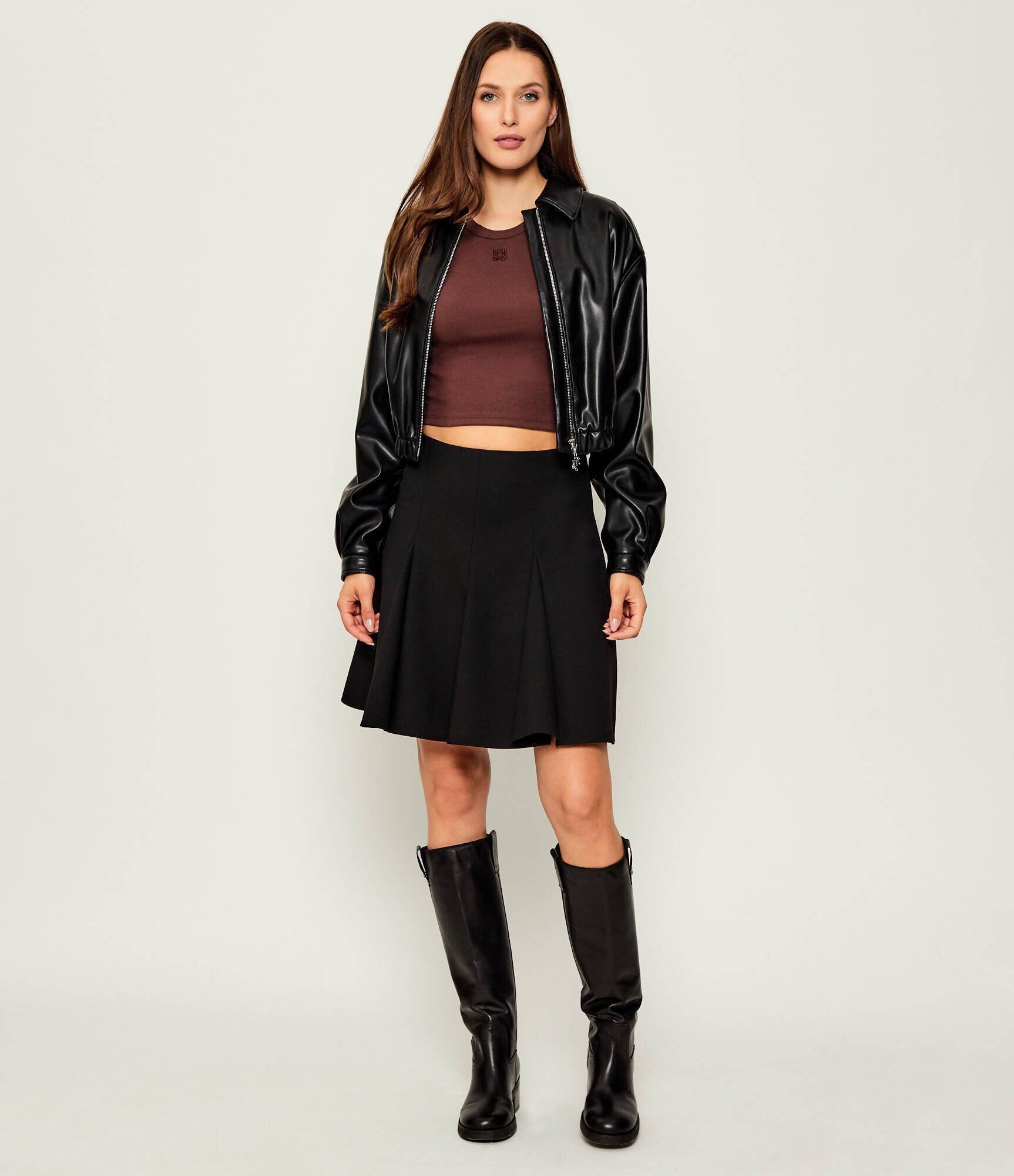 HUGO Tricou Delanor | Cropped Fit