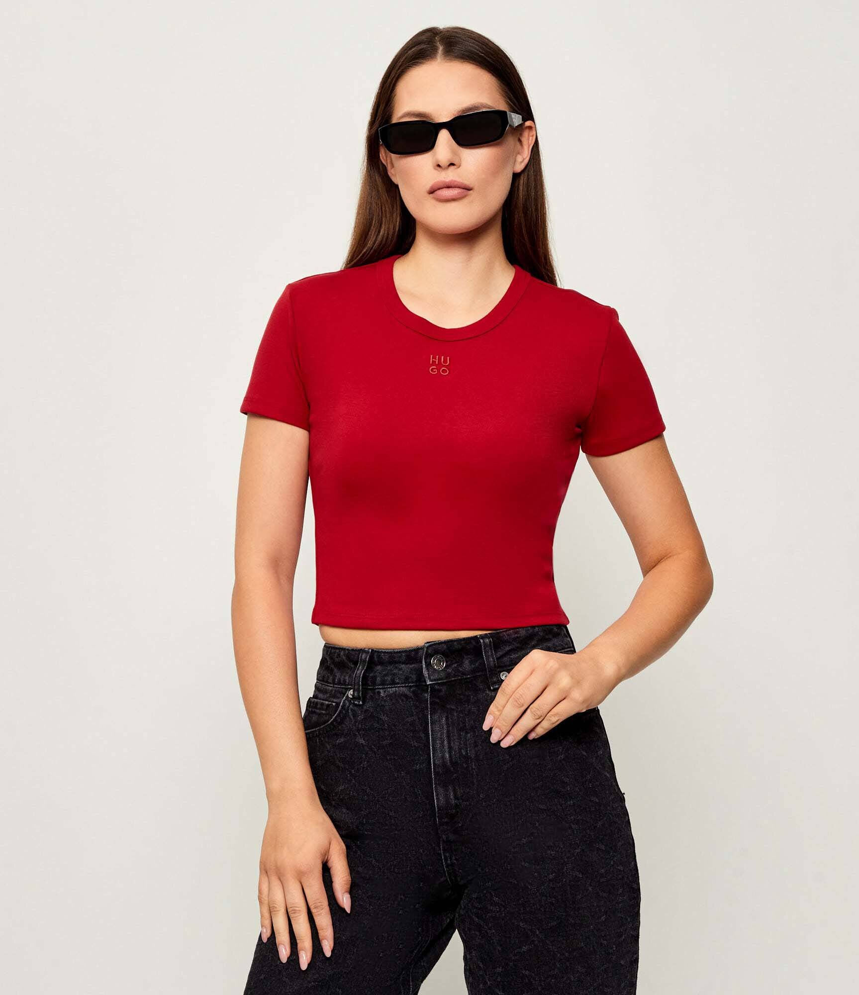 HUGO Tricou Delanor | Cropped Fit