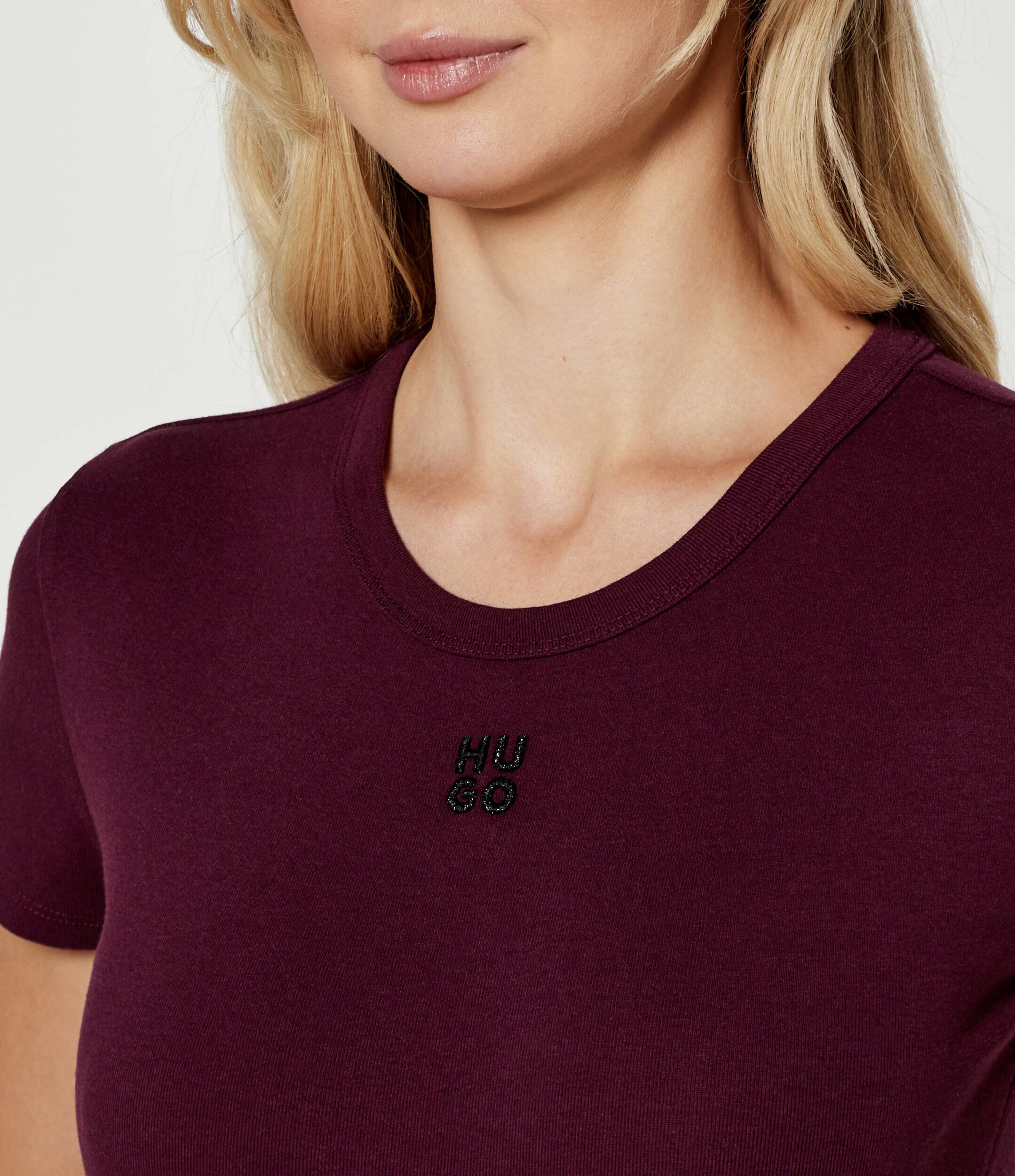 HUGO Tricou Delanor | Cropped Fit