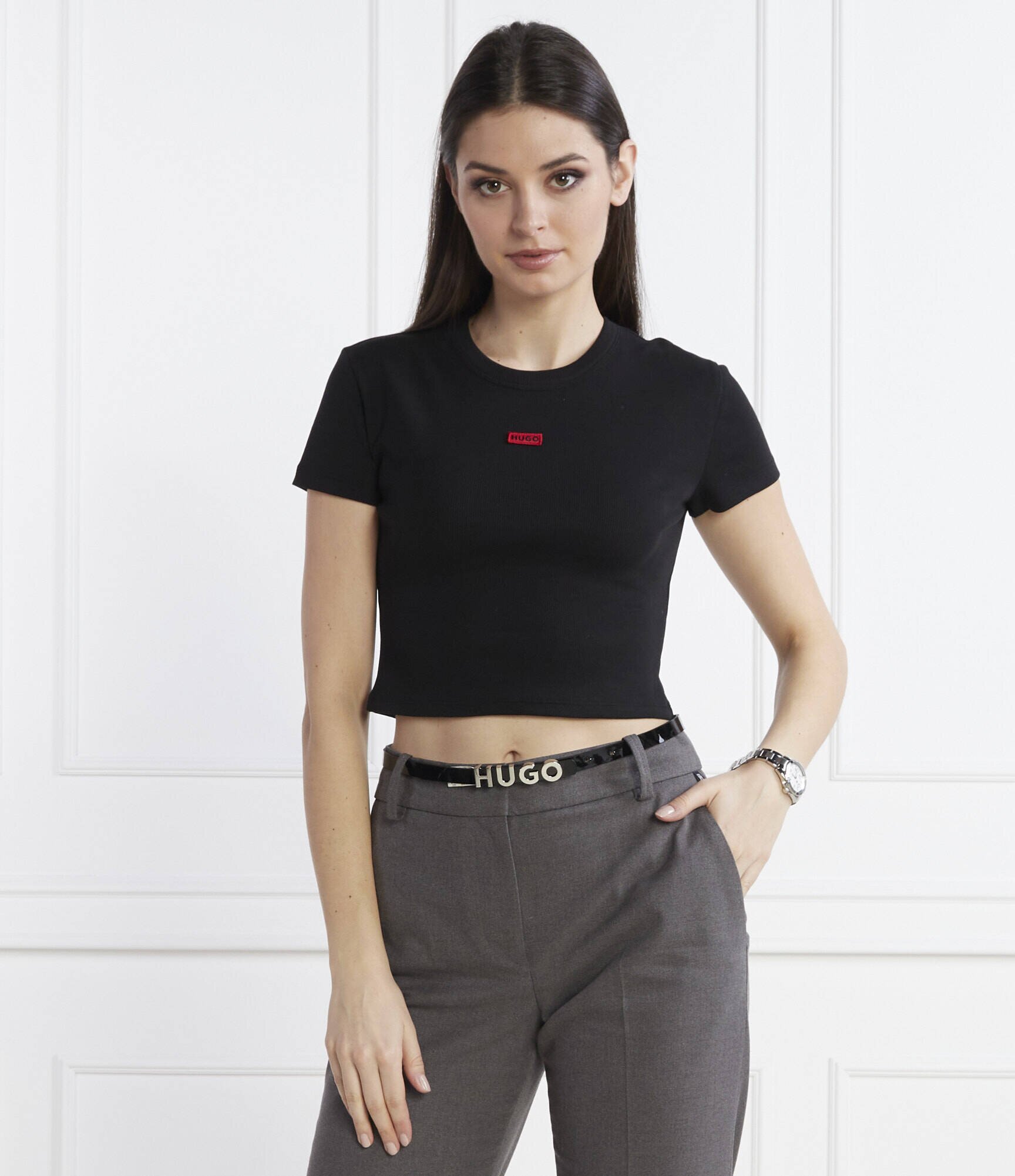 HUGO Tricou Deluisa_1 | Cropped Fit
