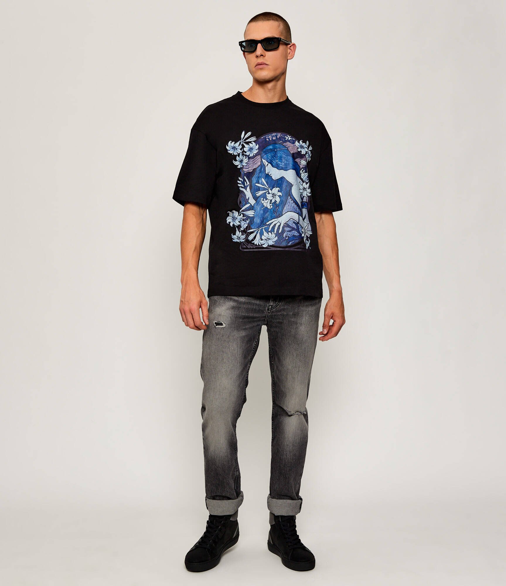 HUGO Tricou Difluro | Oversize fit