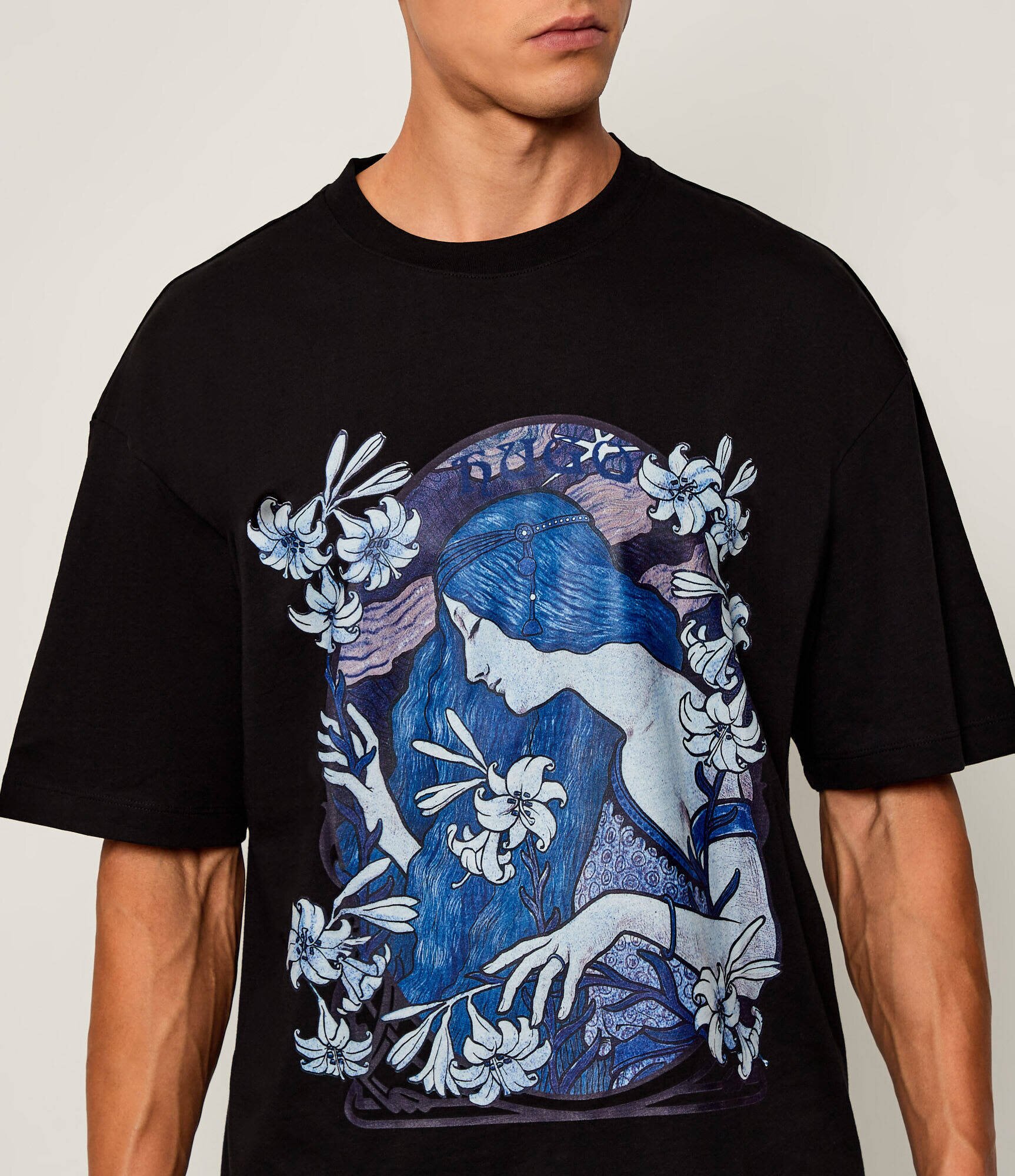 HUGO Tricou Difluro | Oversize fit