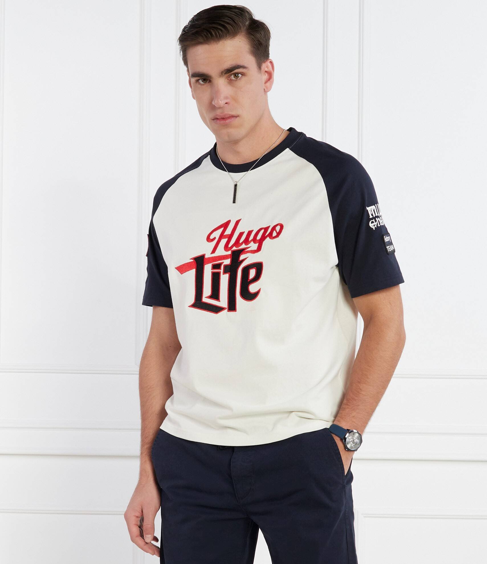 HUGO Tricou Dilife | Loose fit