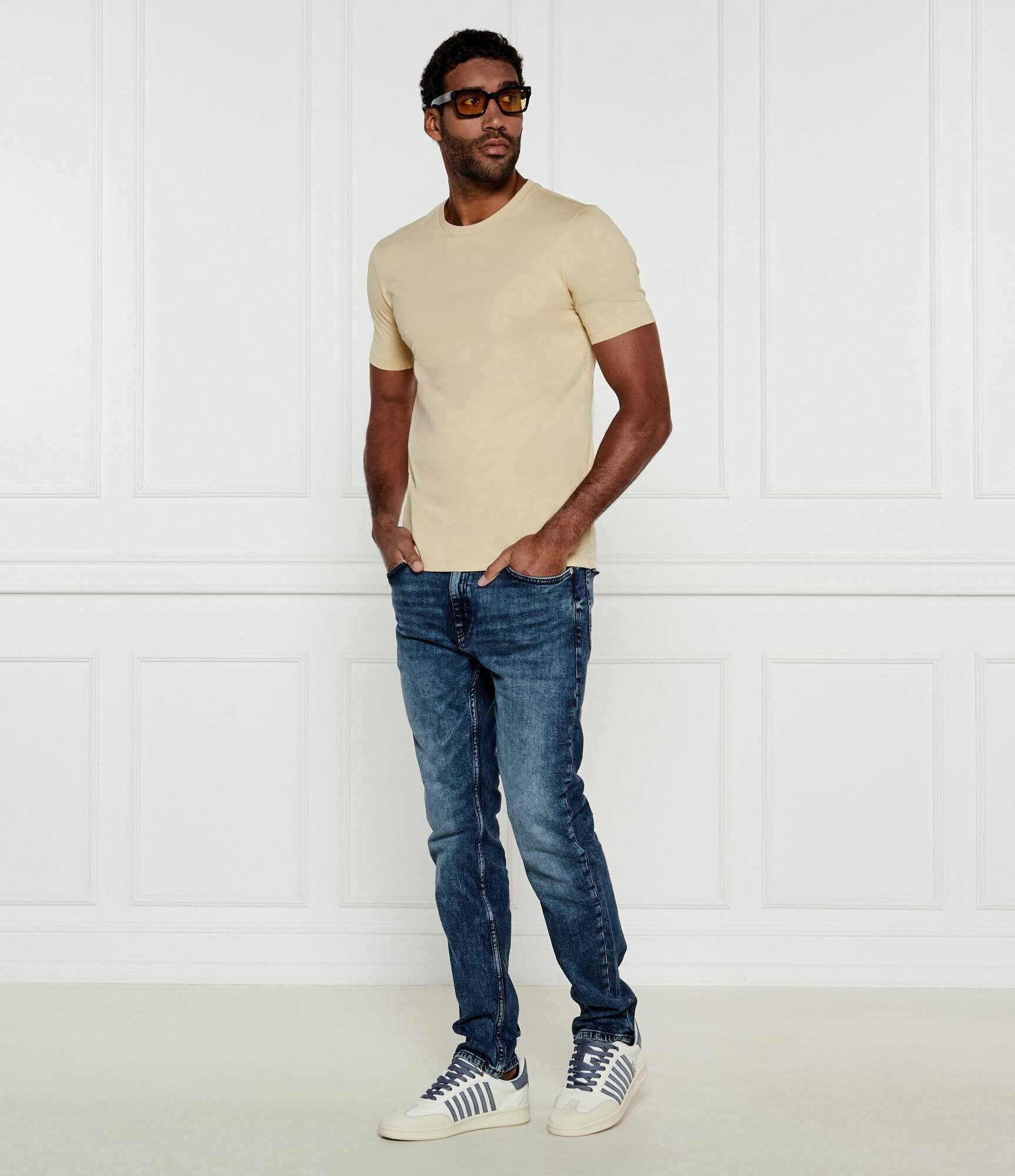 HUGO Tricou Dimerstee | Slim Fit | stretch