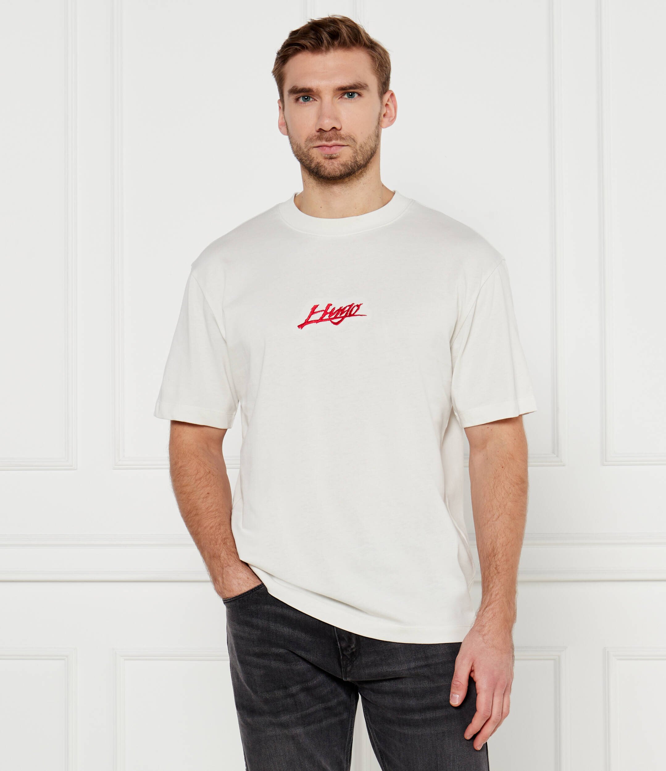 HUGO Tricou Dlogotee | Loose fit
