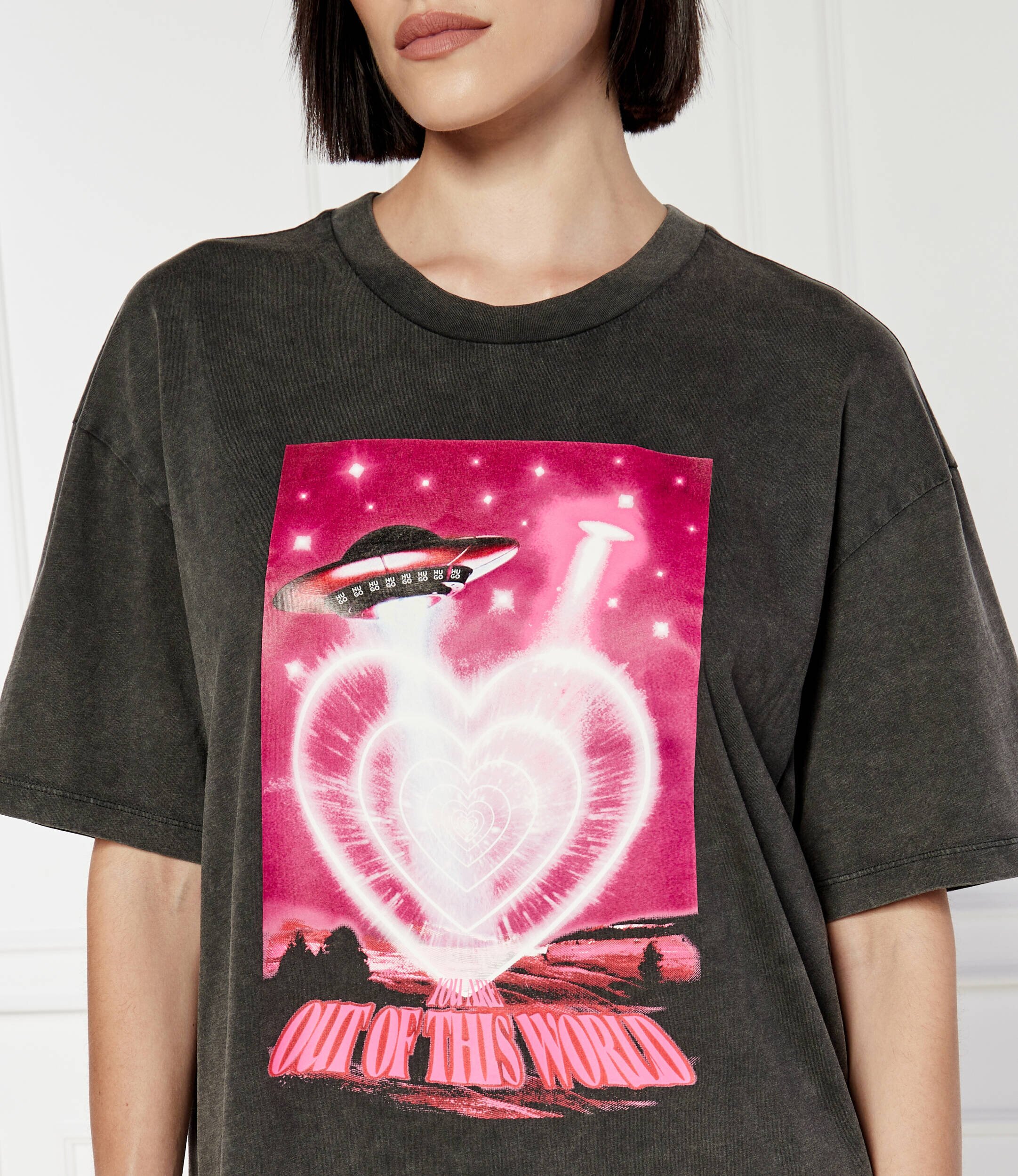 HUGO Tricou Drisela | Oversize fit