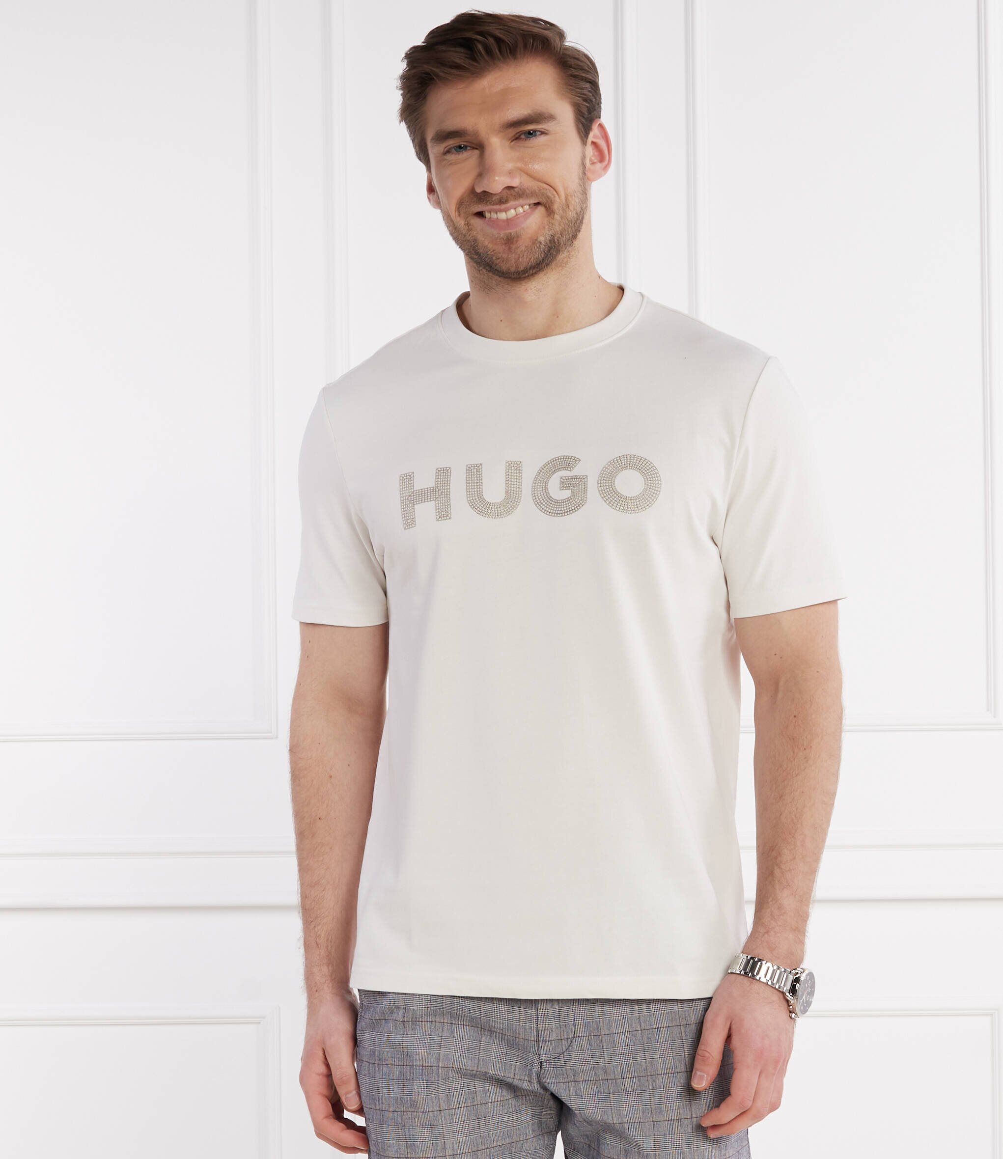 HUGO Tricou Drochet | Regular Fit