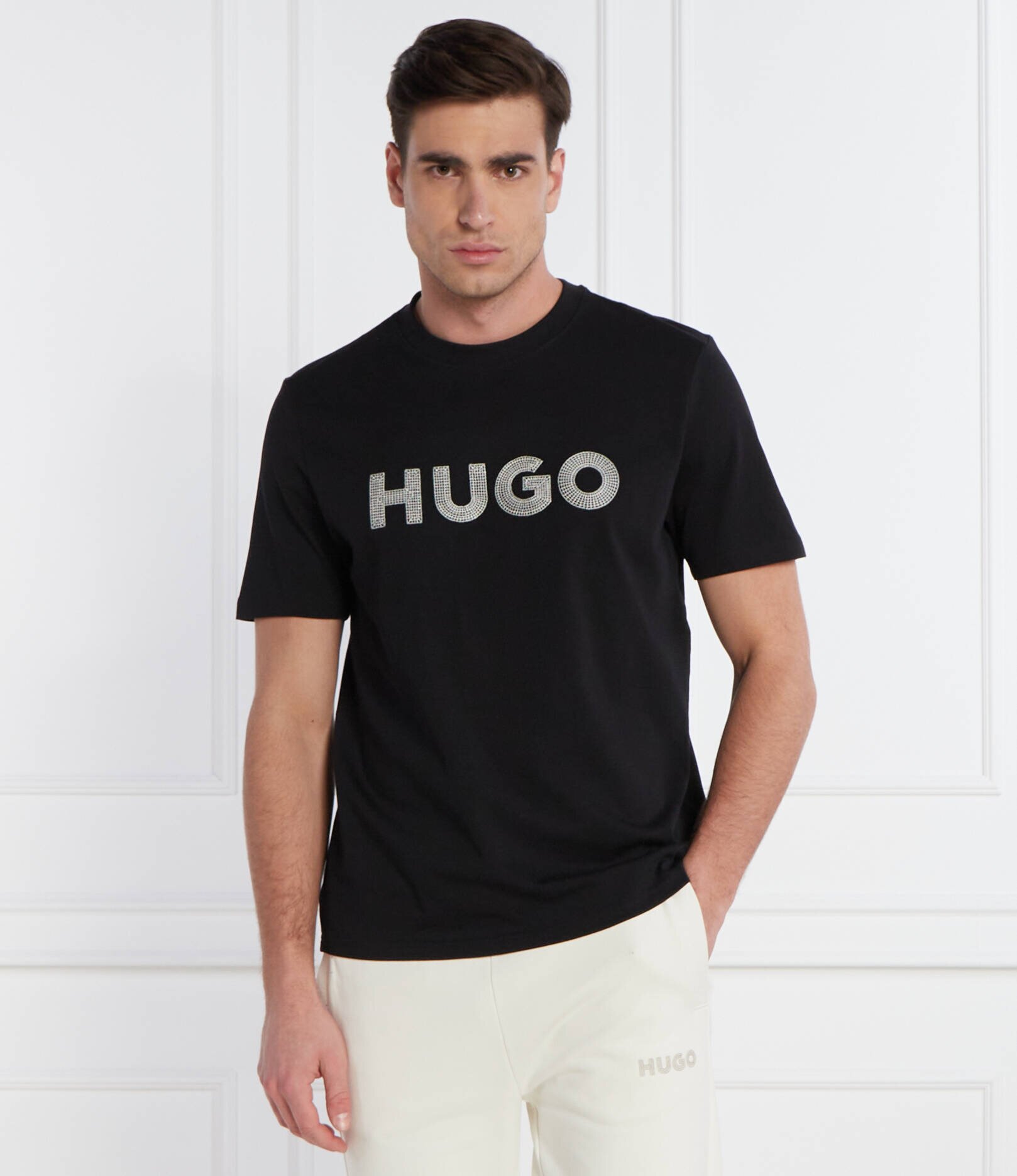HUGO Tricou Drochet | Regular Fit