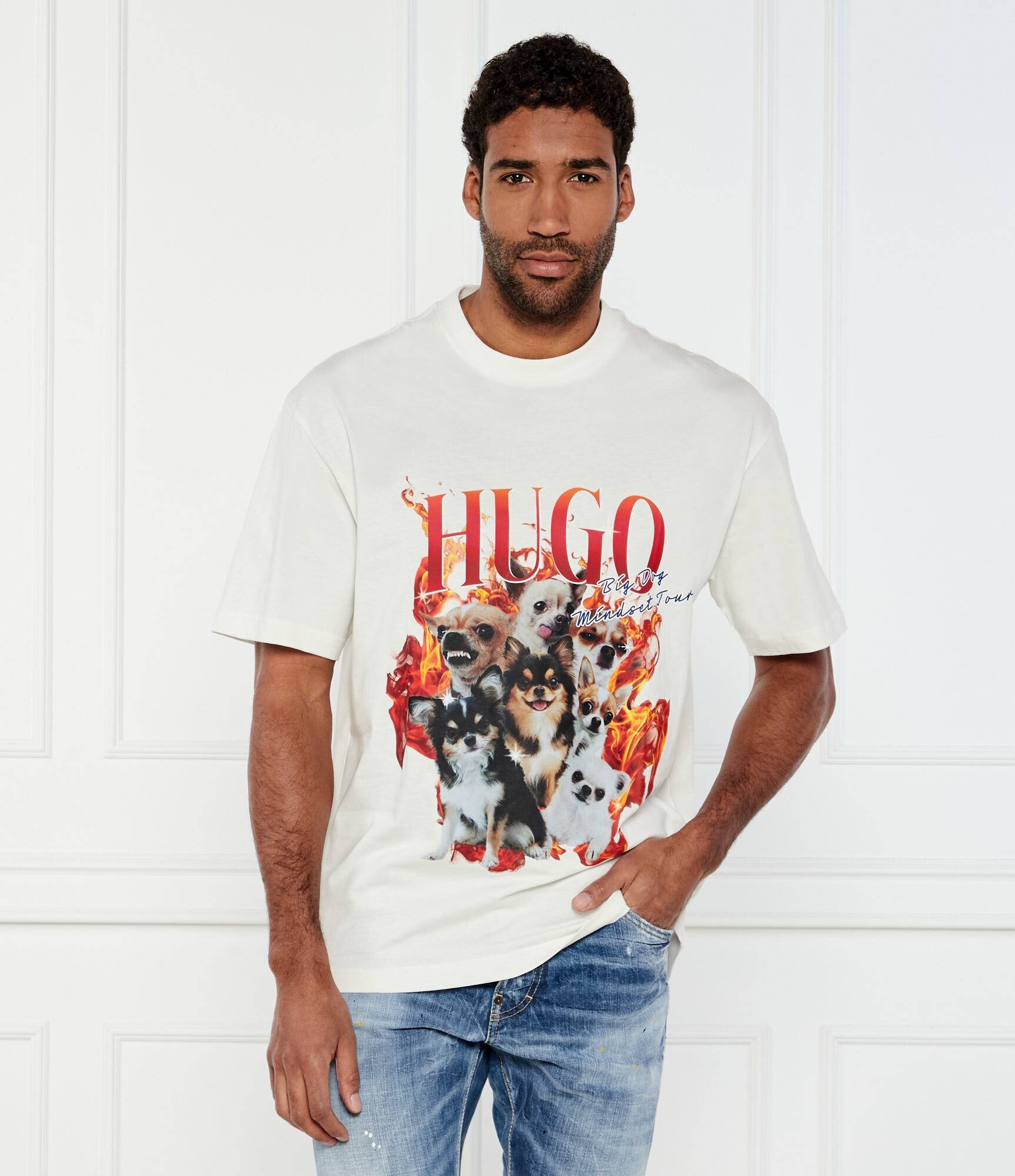 HUGO Tricou Dugie | Oversize fit