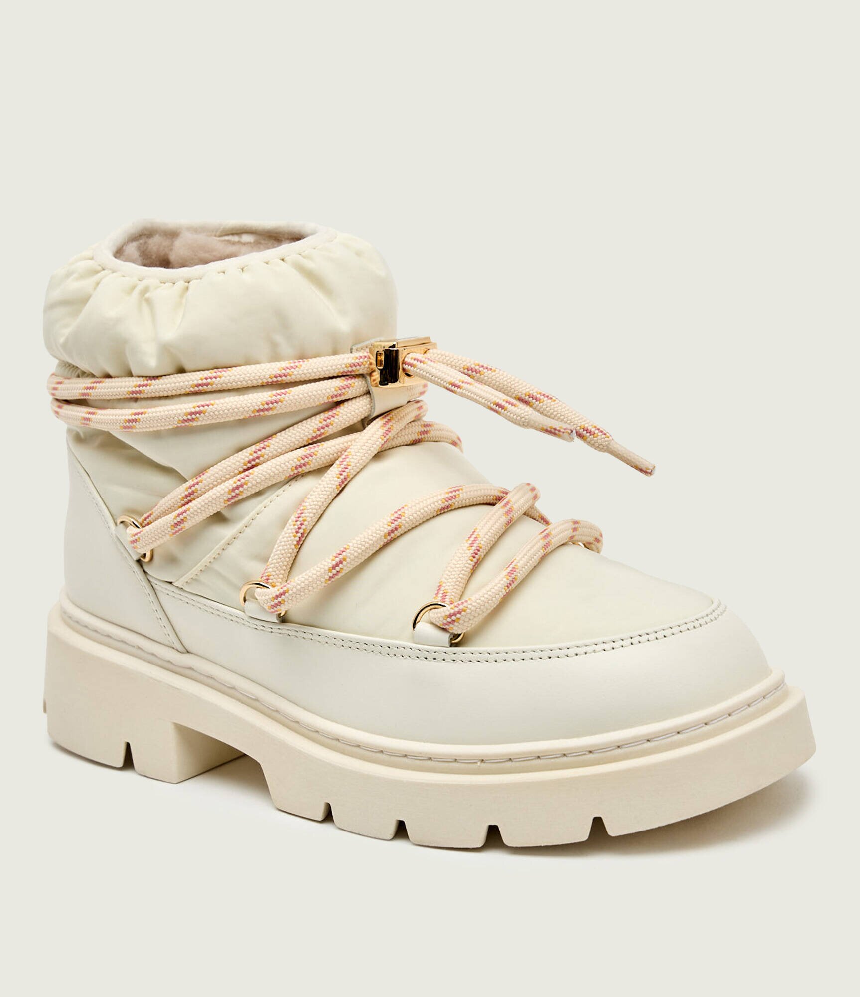 Inuikii Bocanci Biker Puffer cu adaos de piele