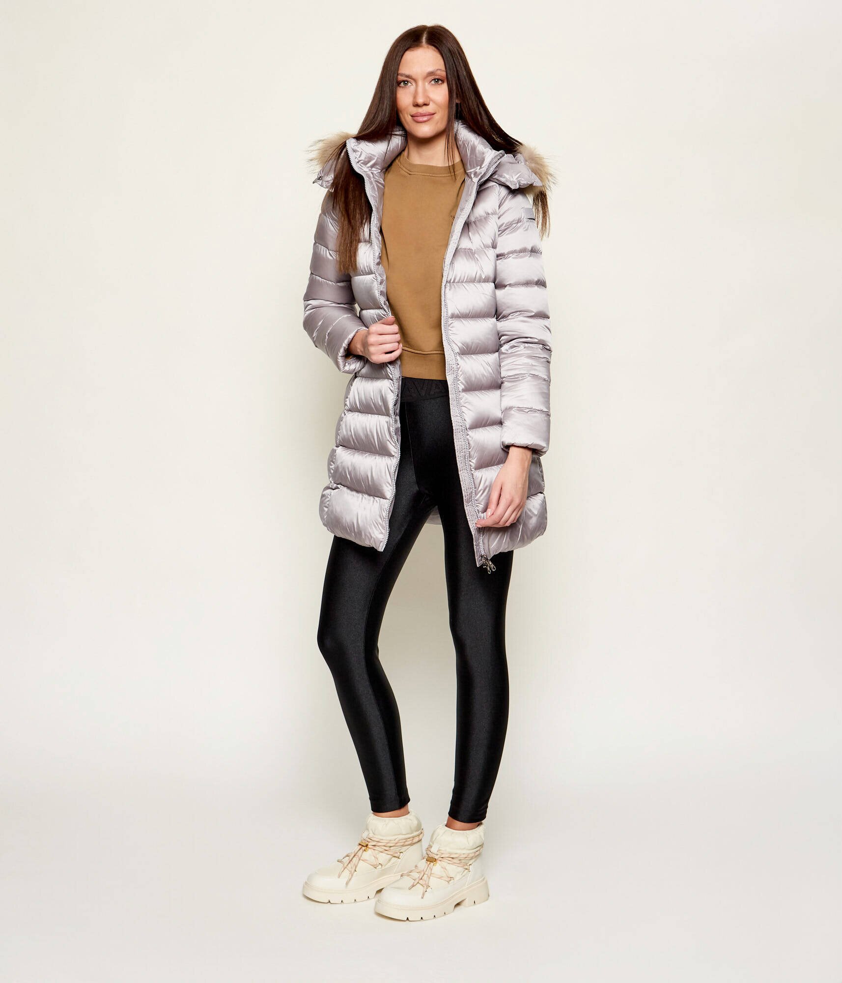 Inuikii Bocanci Biker Puffer cu adaos de piele