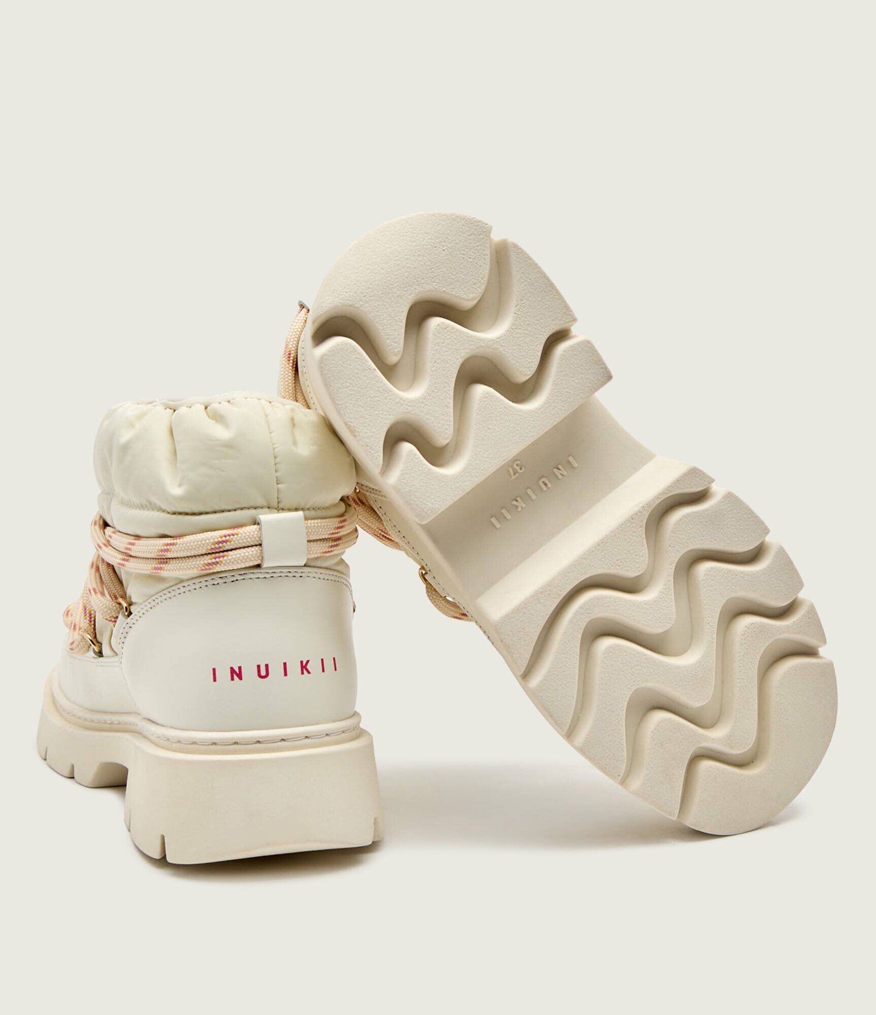 Inuikii Bocanci Biker Puffer cu adaos de piele