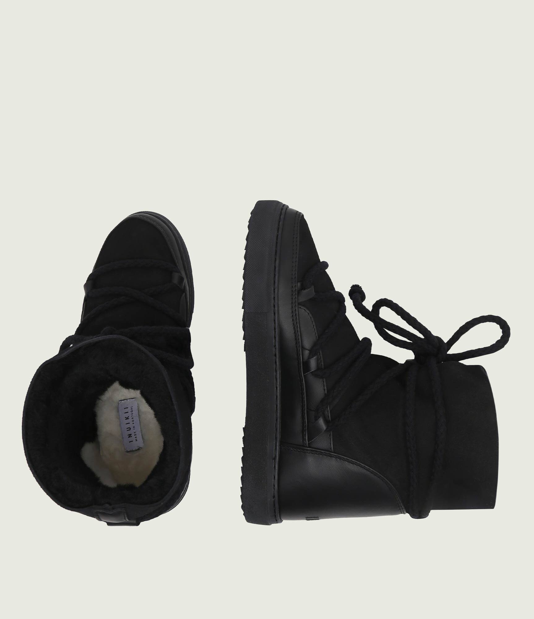 Inuikii Bocanci Classic Wedge | piele întoarsă | lână