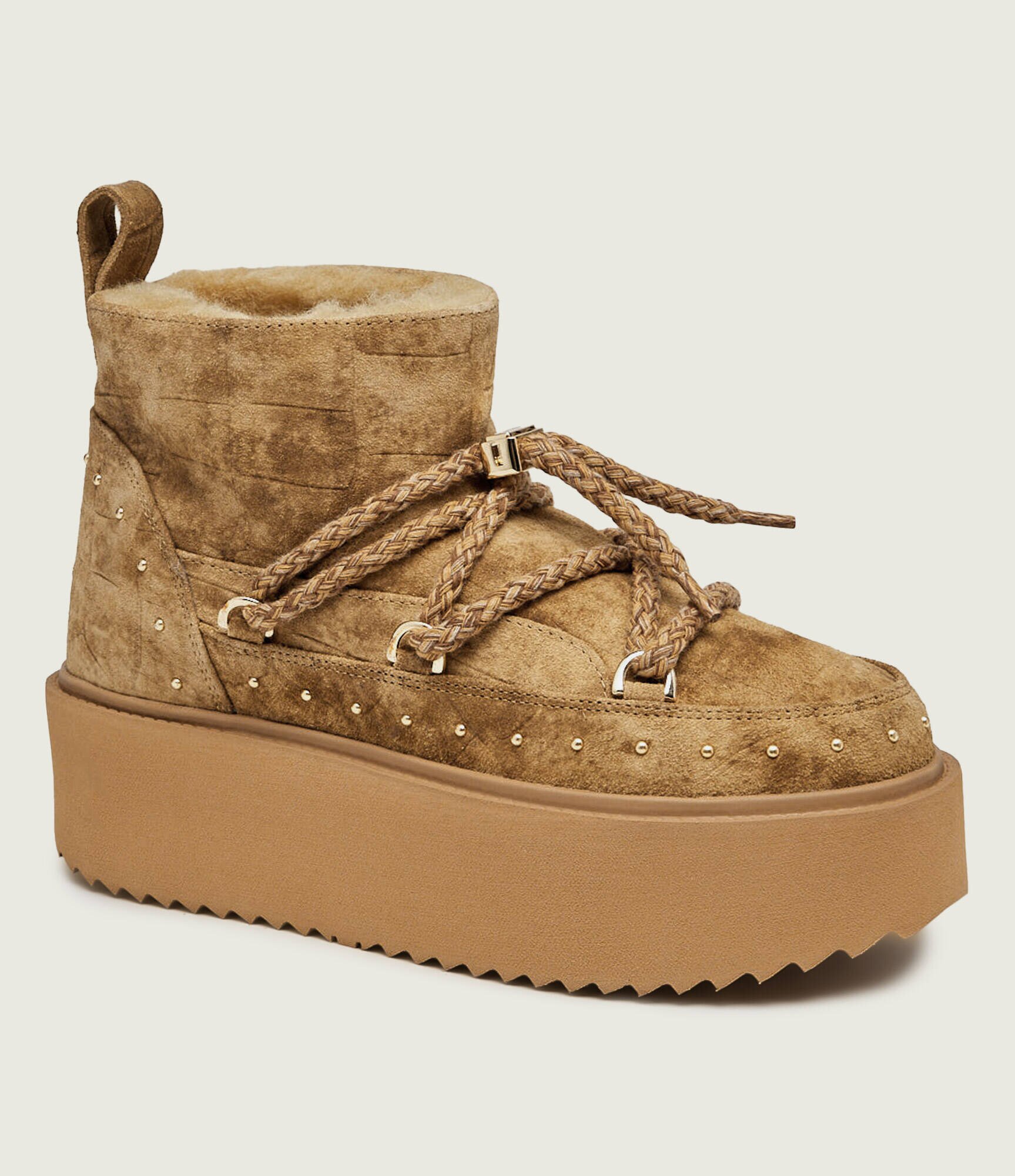 Inuikii Bocanci Croco Platform | piele întoarsă