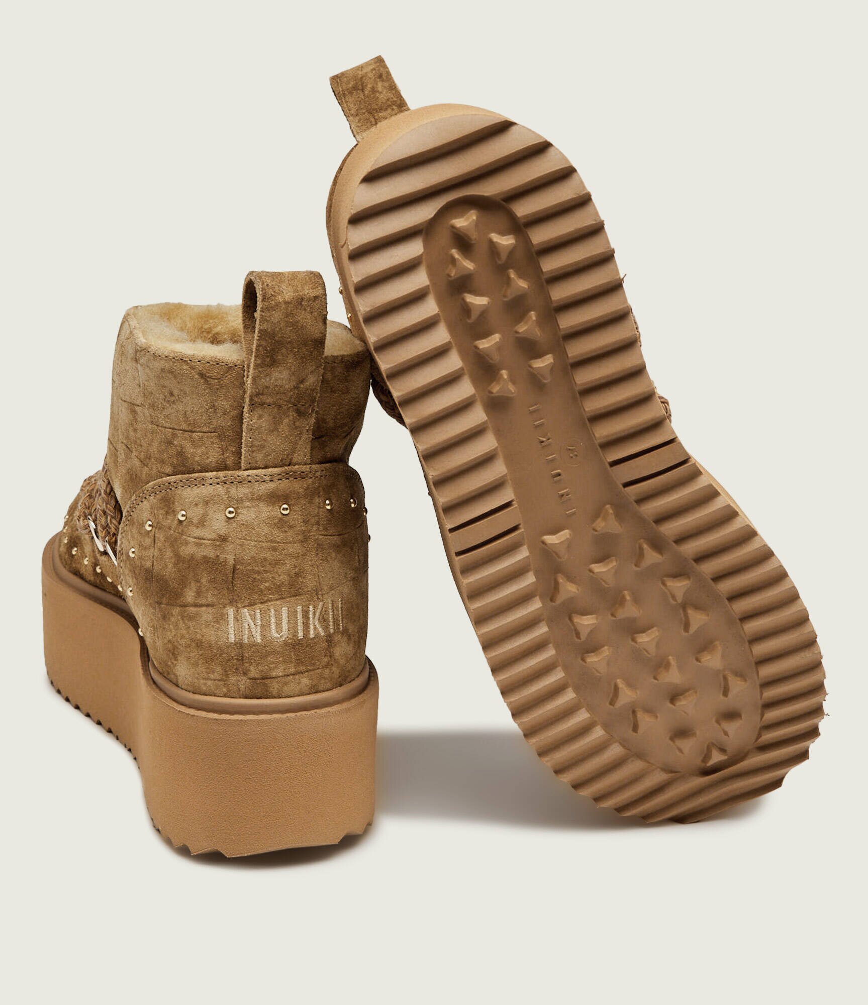 Inuikii Bocanci Croco Platform | piele întoarsă