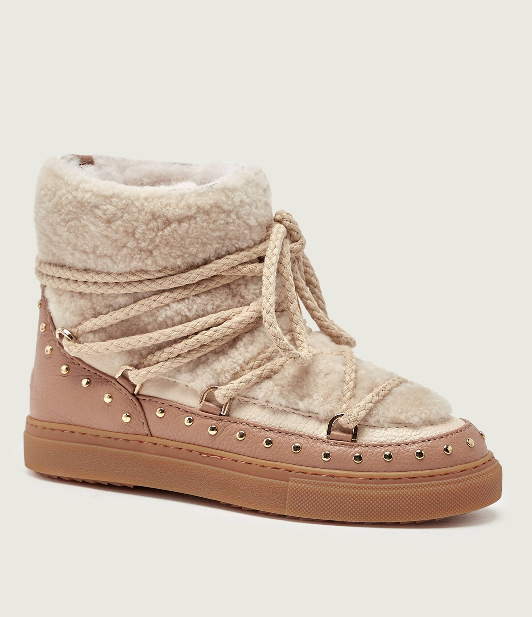 Inuikii Bocanci Curly Rock | shearling | skóra | lână