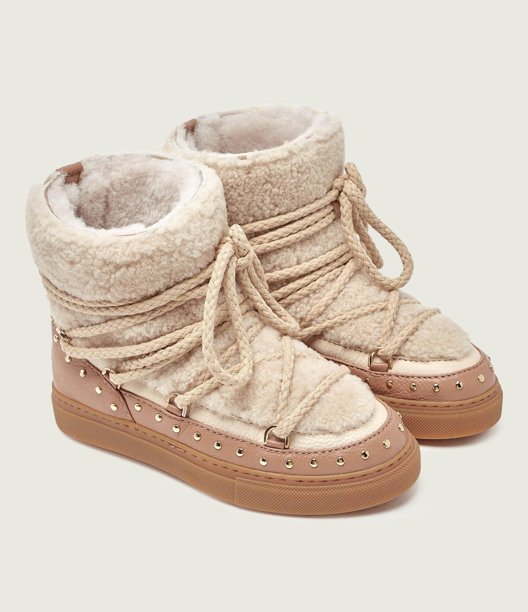 Inuikii Bocanci Curly Rock | shearling | skóra | lână