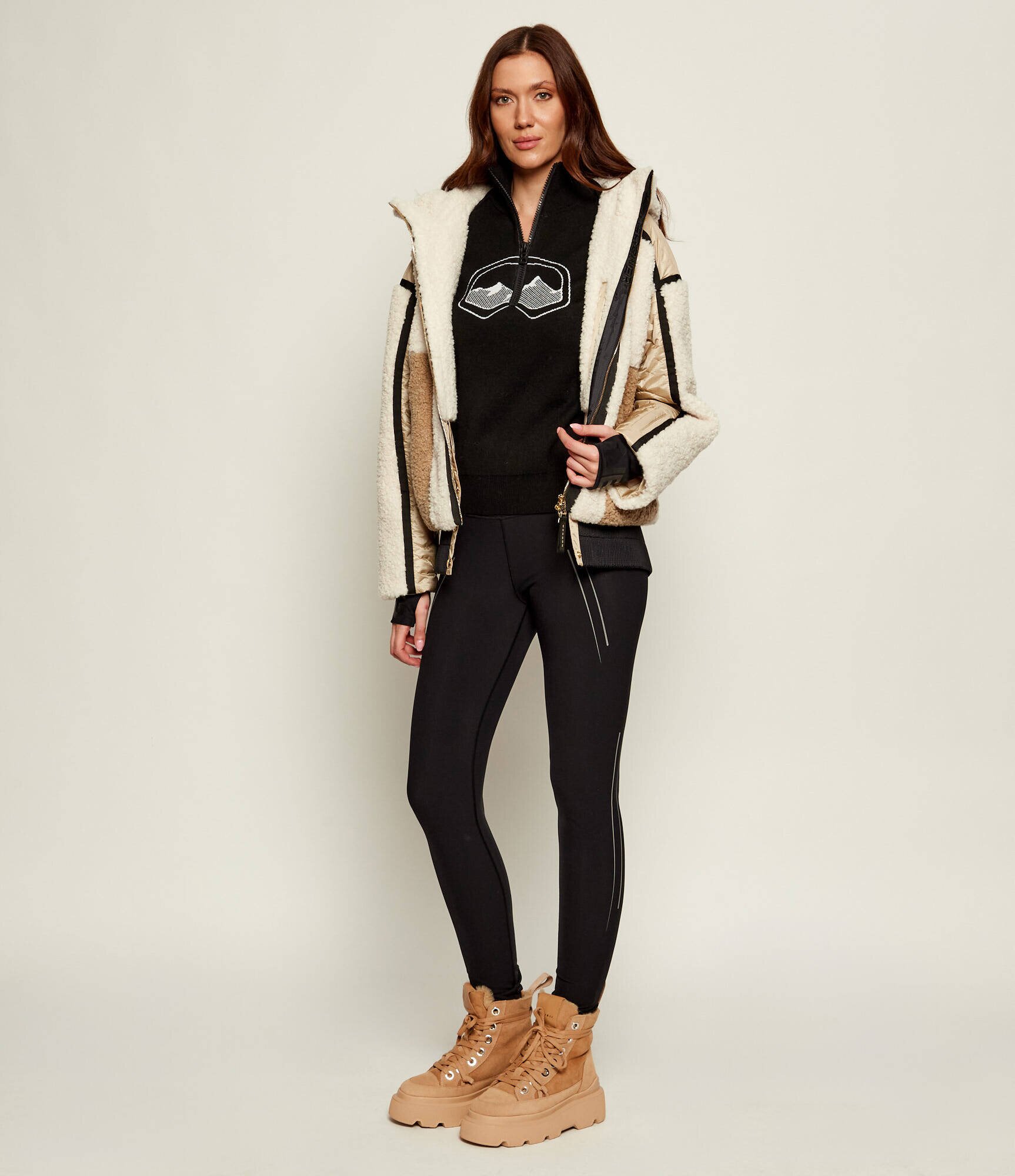 Inuikii Botine cu platformă MATILDA | shearling | piele întoarsă