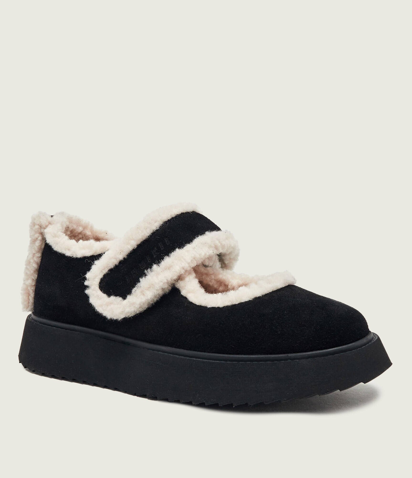 Inuikii Căptușite balerini Mary Jane | piele întoarsă | shearling