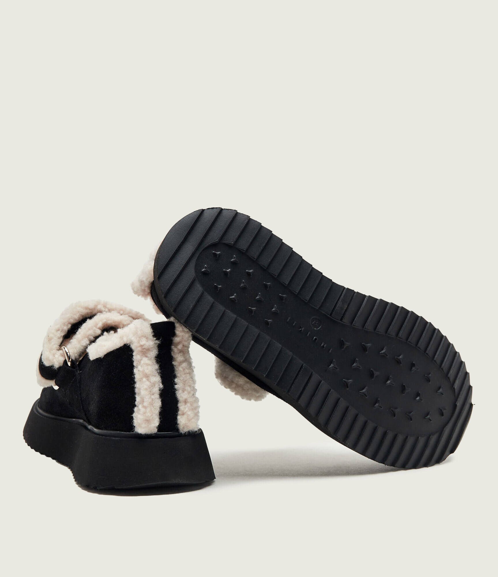 Inuikii Căptușite balerini Mary Jane | piele întoarsă | shearling