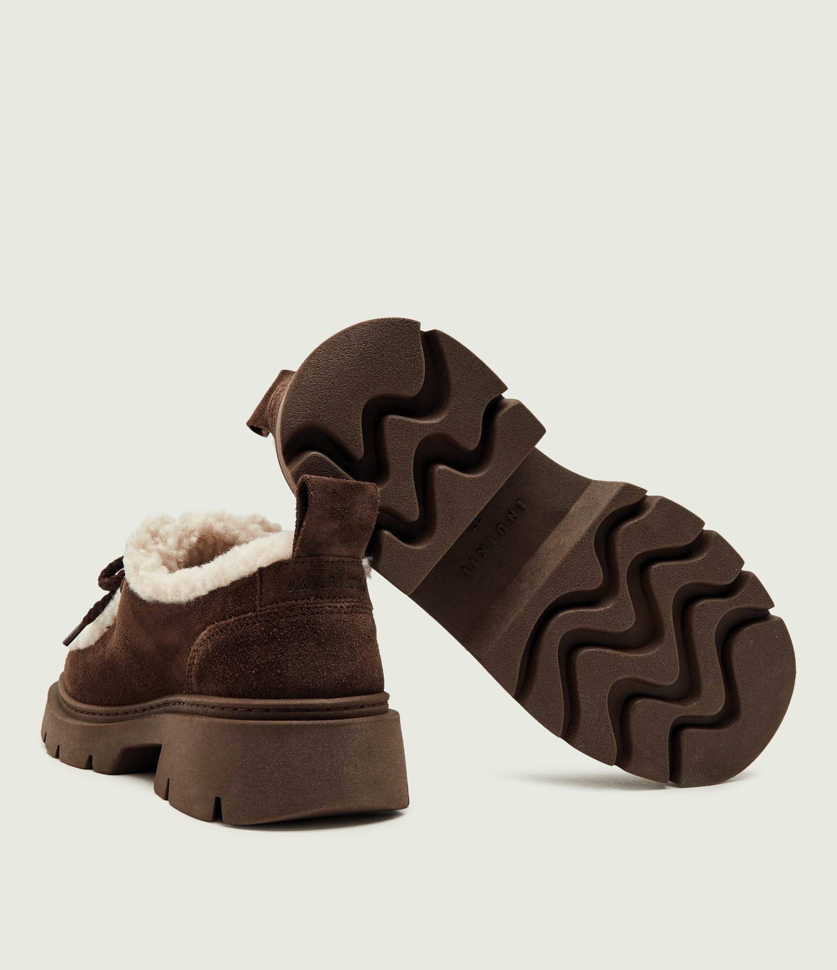 Inuikii Căptușite pantofi Mocabee Curly | shearling | piele întoarsă (zamsz) | cu adaos de lână