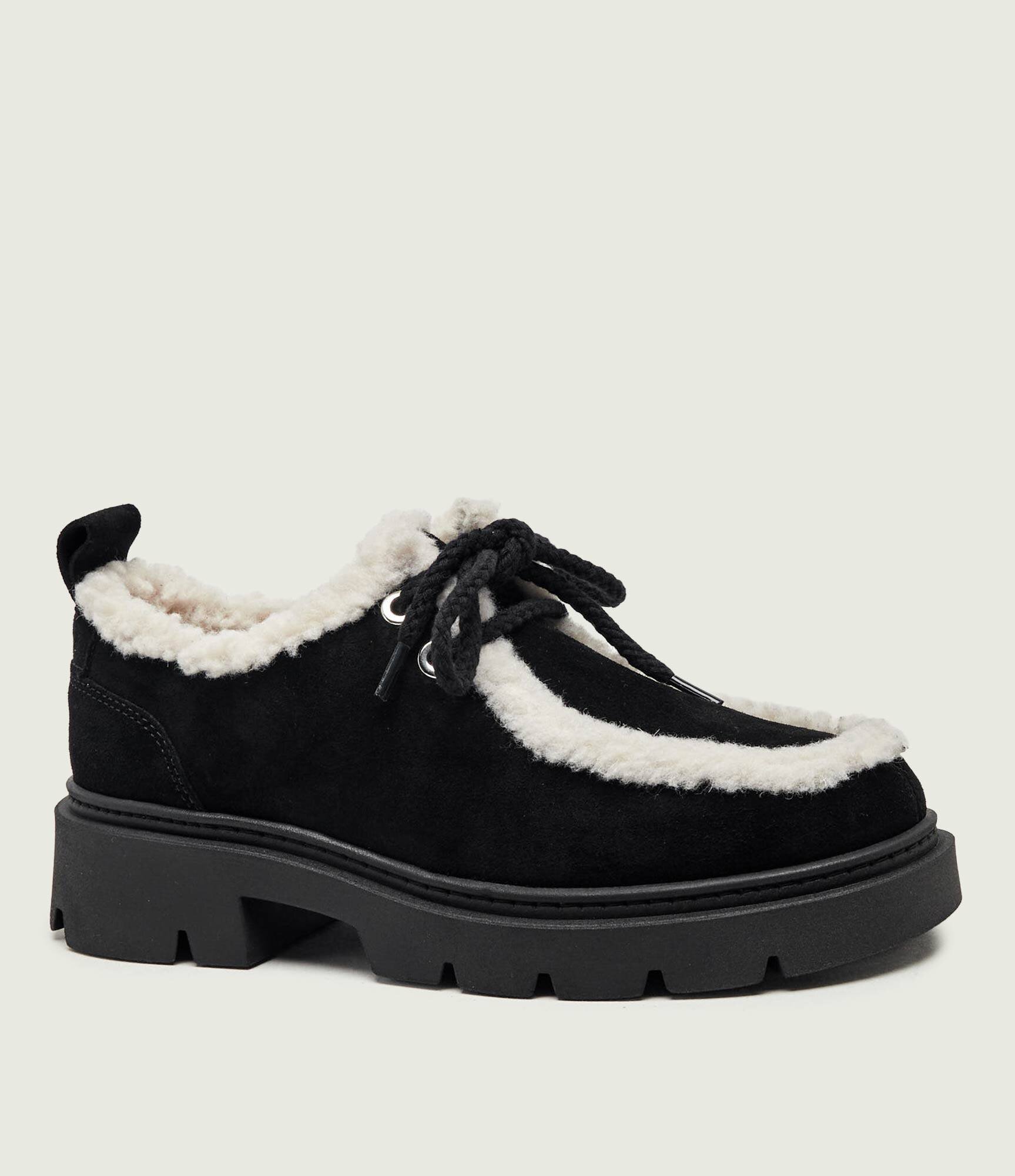 Inuikii Căptușite pantofi Mocabee Curly | shearling | piele întoarsă (zamsz) | cu adaos de lână
