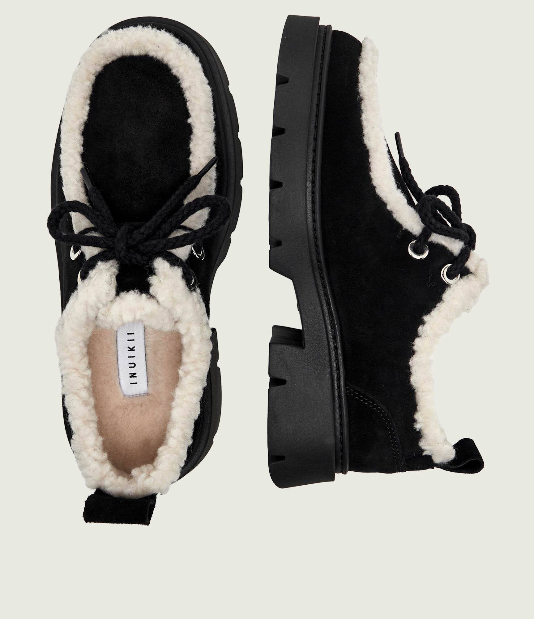 Inuikii Căptușite pantofi Mocabee Curly | shearling | piele întoarsă (zamsz) | cu adaos de lână