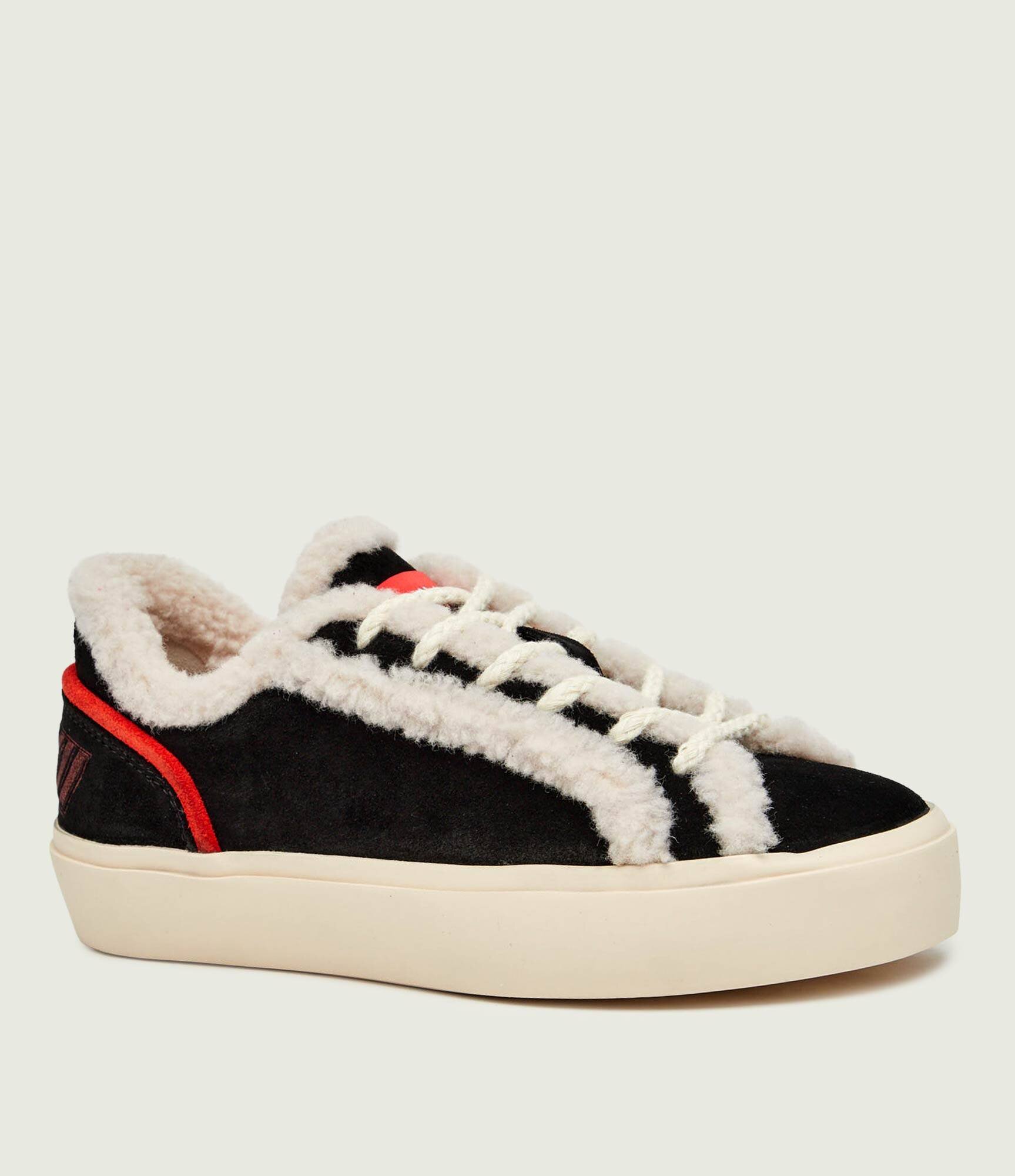 Inuikii Căptușite sneakers Lila | piele întoarsă | shearling