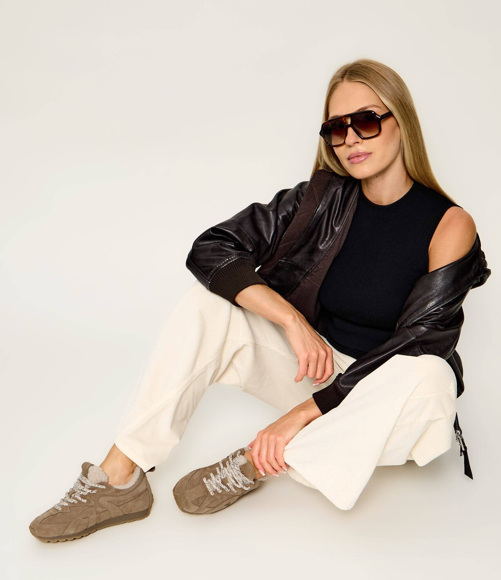 Inuikii Căptușite sneakers Maribella | shearling | piele întoarsă