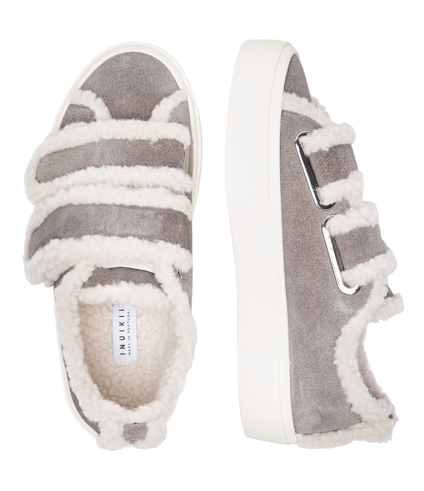 Inuikii Căptușite sneakers Velcro | piele întoarsă | shearling