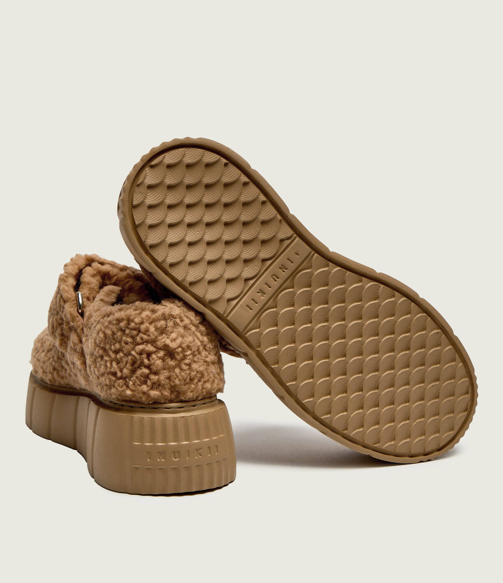 Inuikii De lână balerini Matilda M.J. Curly Mary Jane | shearling cu adaos de piele