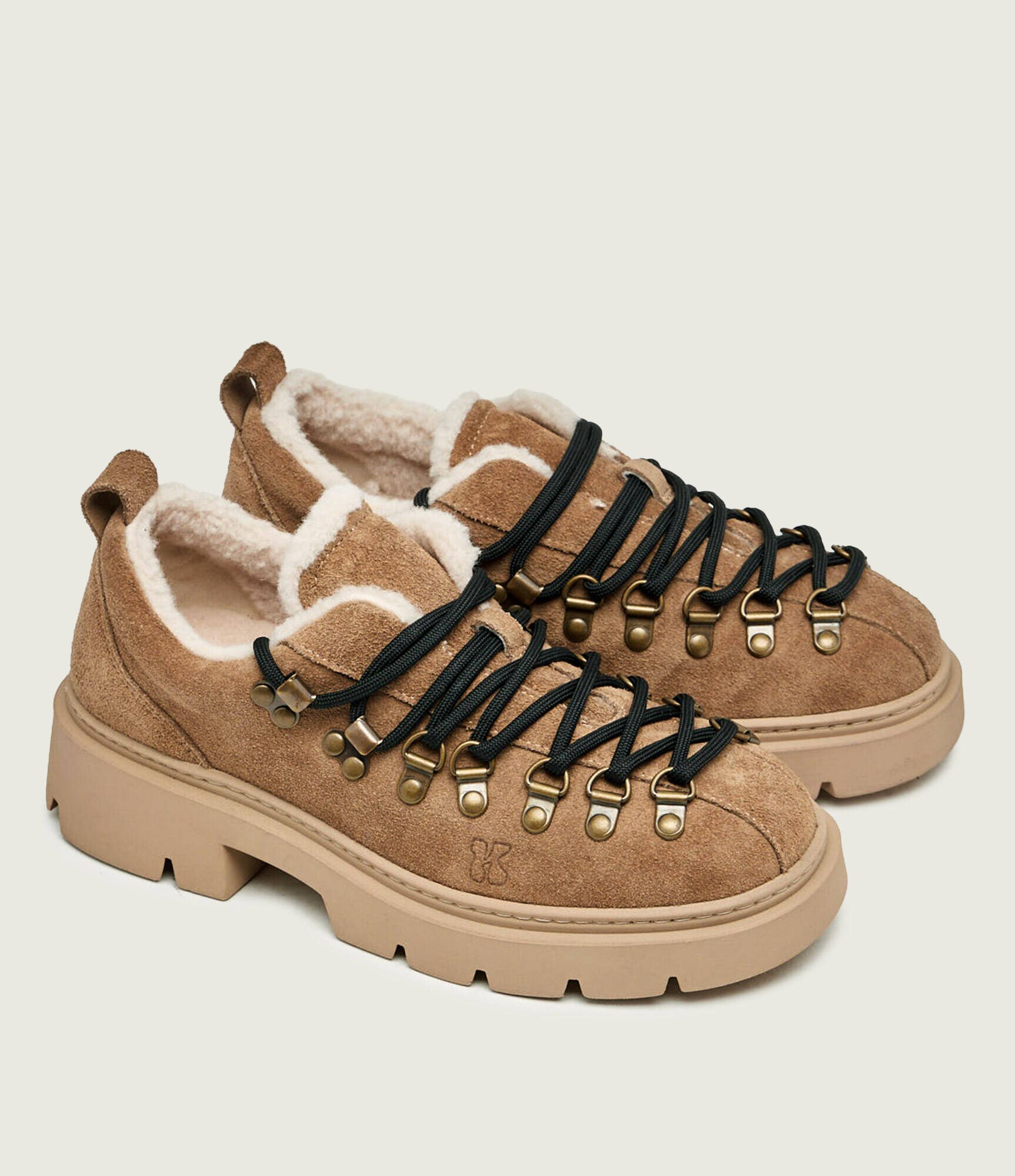 Inuikii Pantofi Echo Low | shearling | piele întoarsă (zamsz) | cu adaos de lână