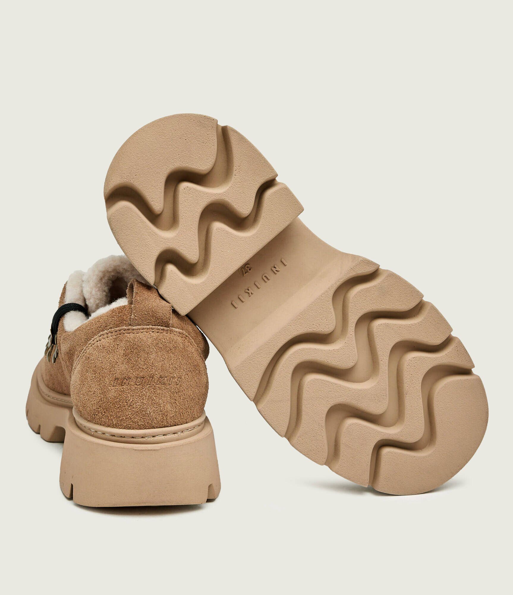 Inuikii Pantofi Echo Low | shearling | piele întoarsă (zamsz) | cu adaos de lână