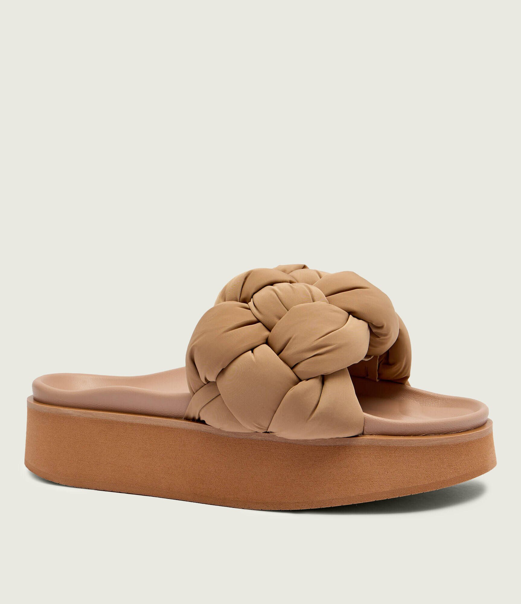Inuikii Șlapi Puffer Braided cu adaos de piele