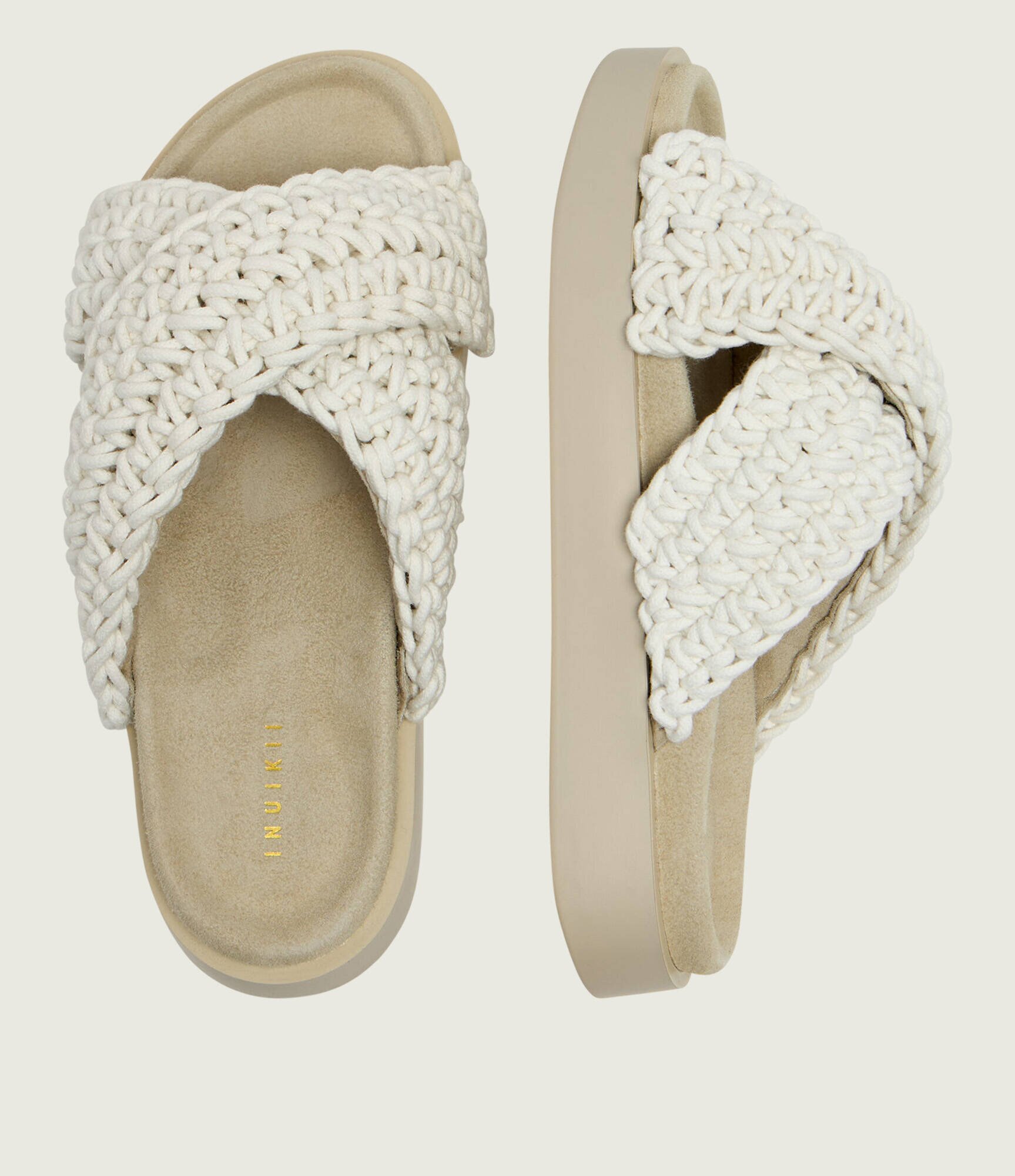 Inuikii Șlapi WOVEN | piele întoarsă