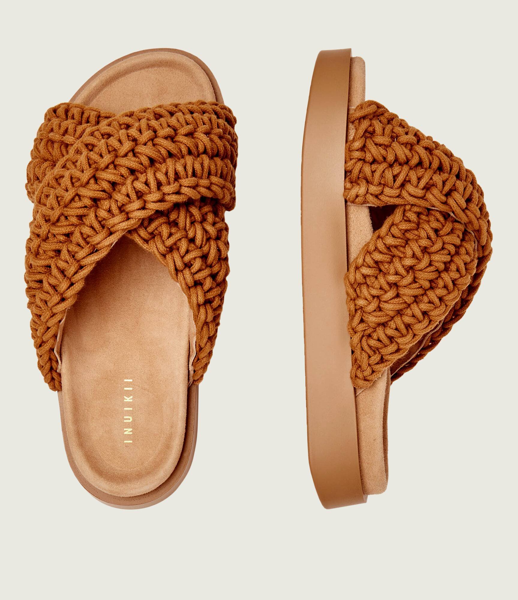 Inuikii Șlapi WOVEN | piele întoarsă