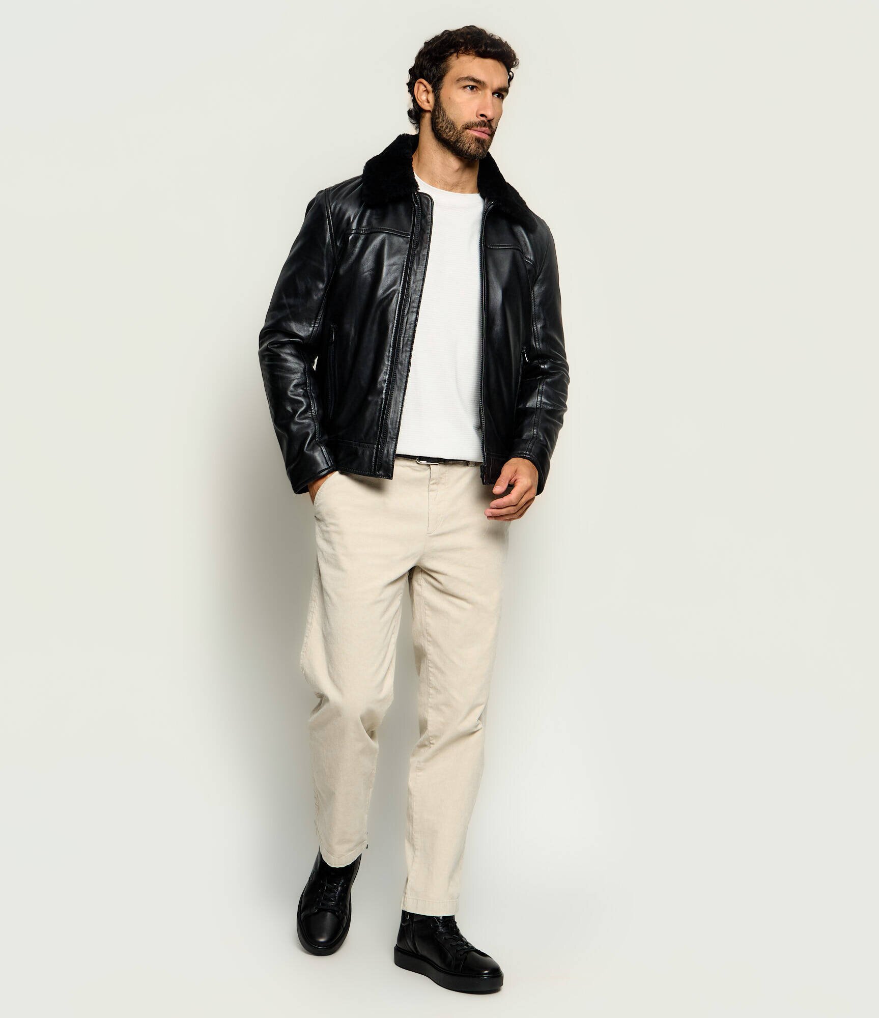 Joop! Geacă de piele Cleary-Wf | regular fit