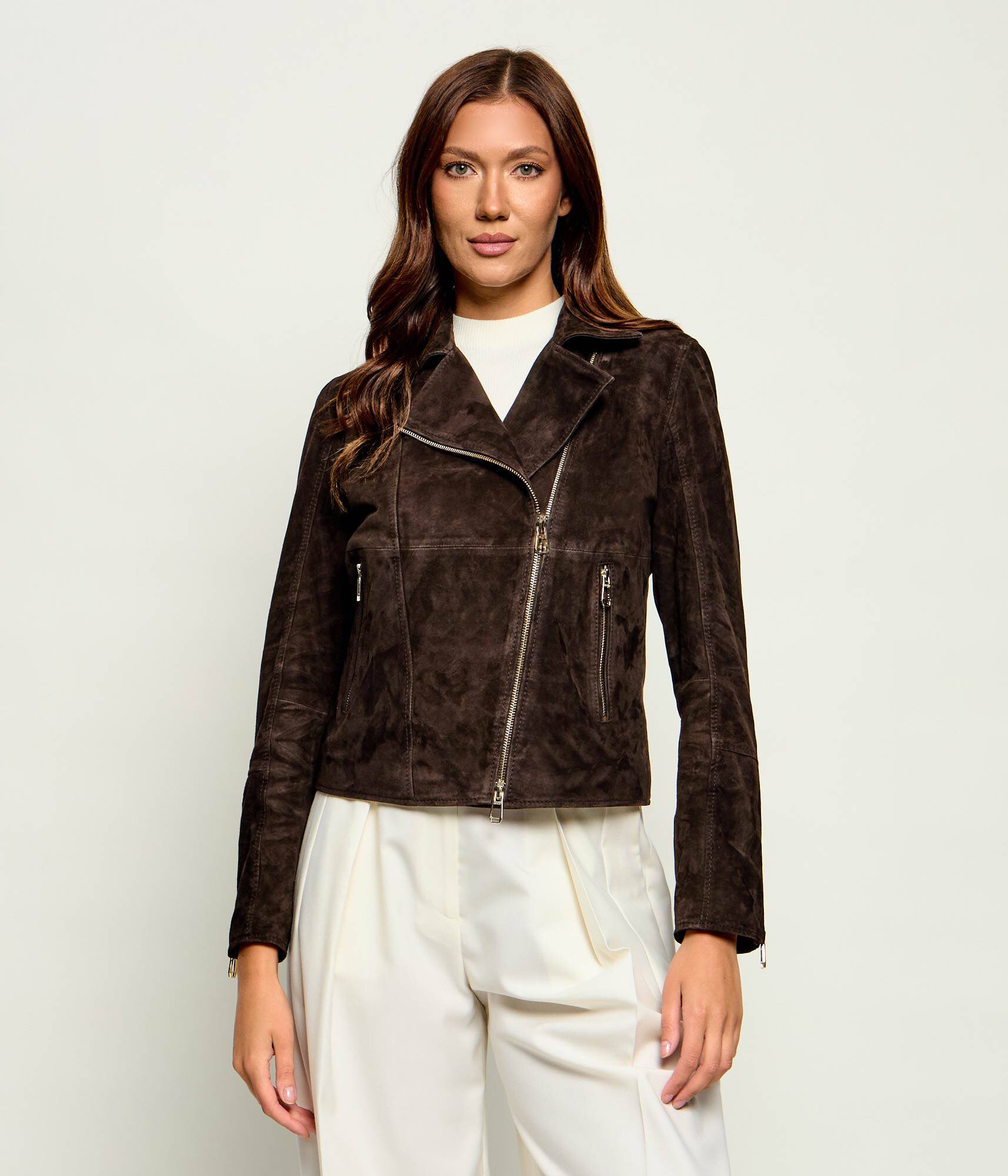Joop! Geacă de piele Luisa | regular fit | piele întoarsă