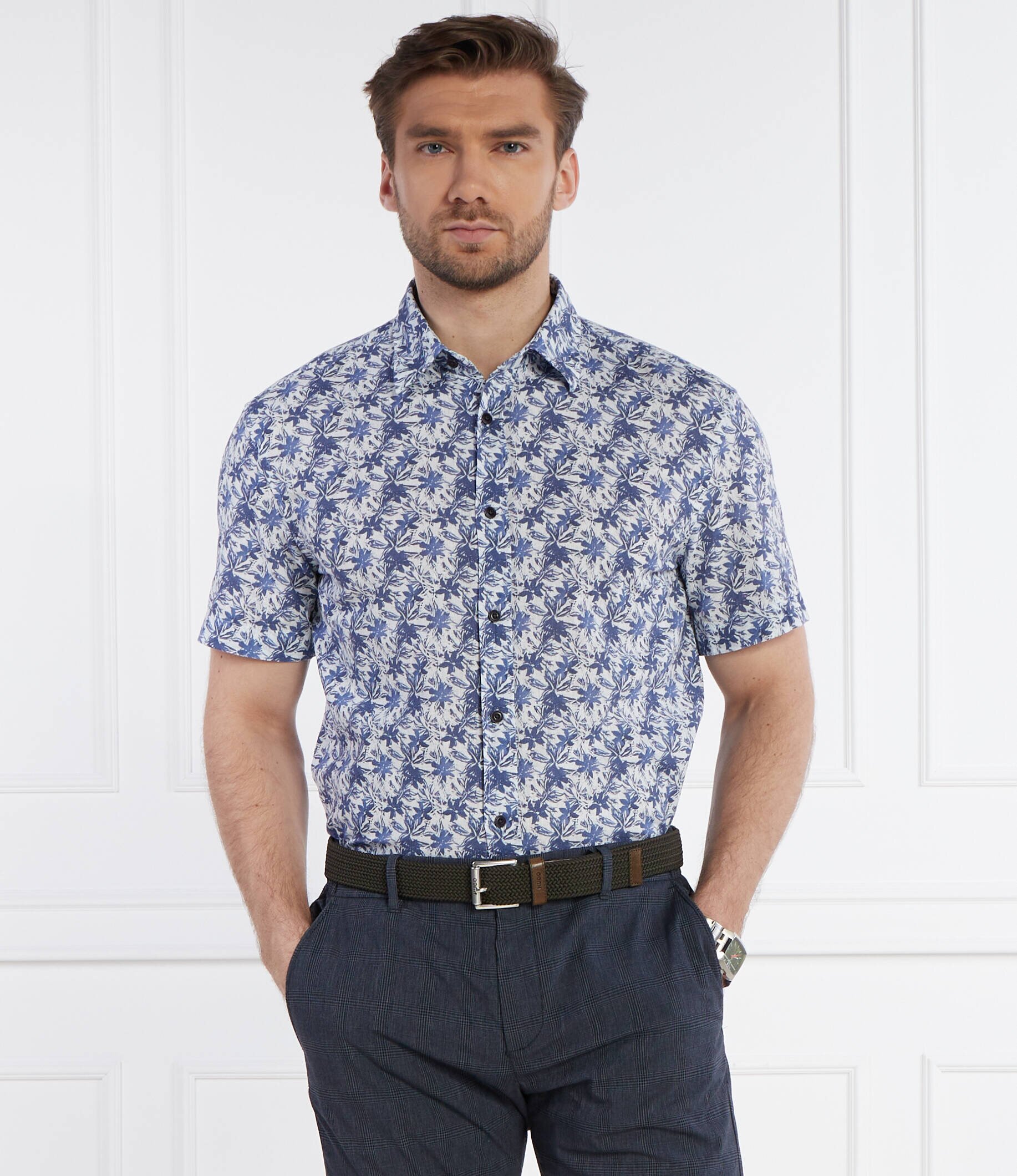 Joop! Jeans Cămașă Haris | Regular Fit | cu adaos de in