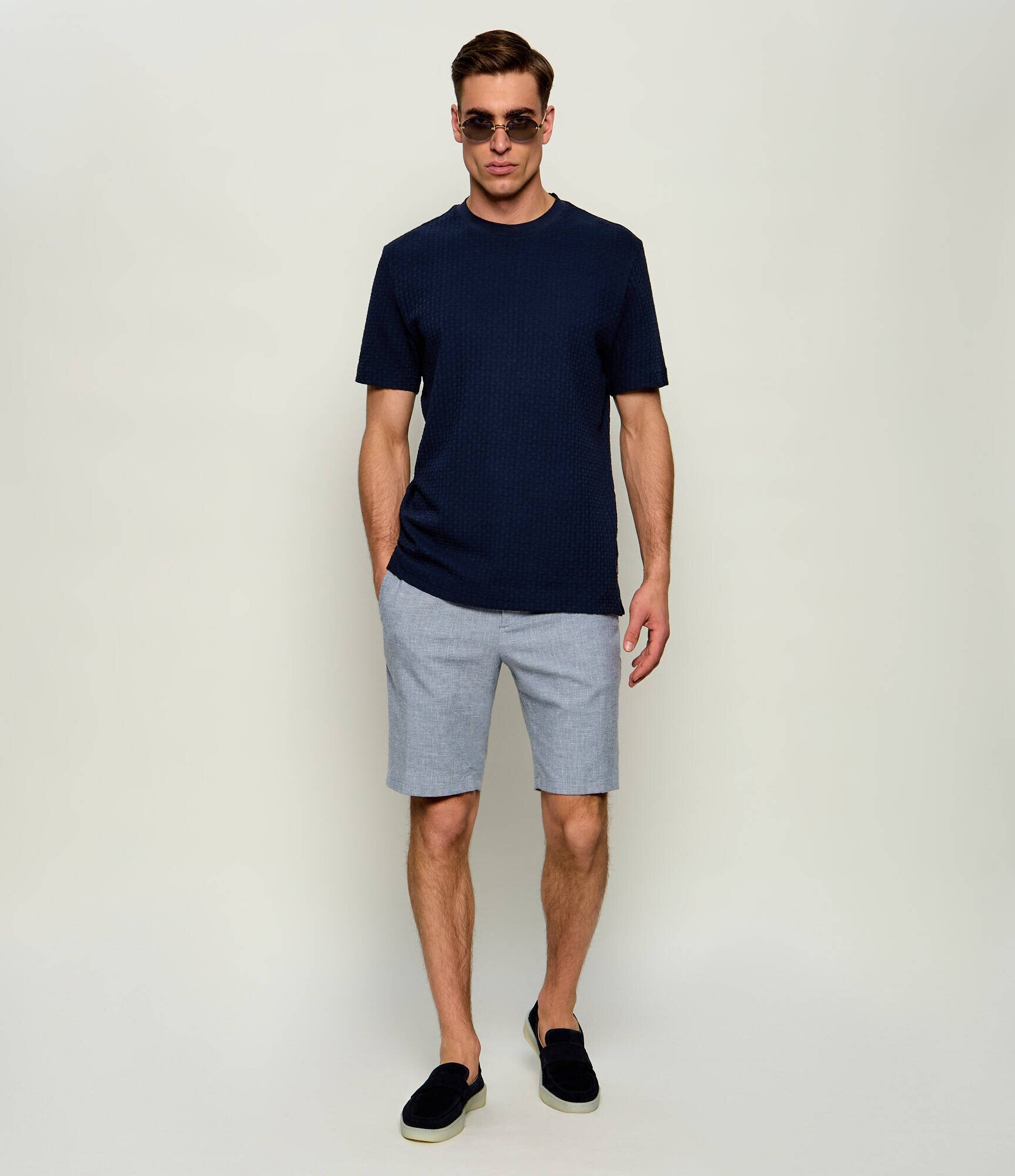 Joop! Pantaloni scurți chino Capri-W | Slim Fit | cu adaos de in