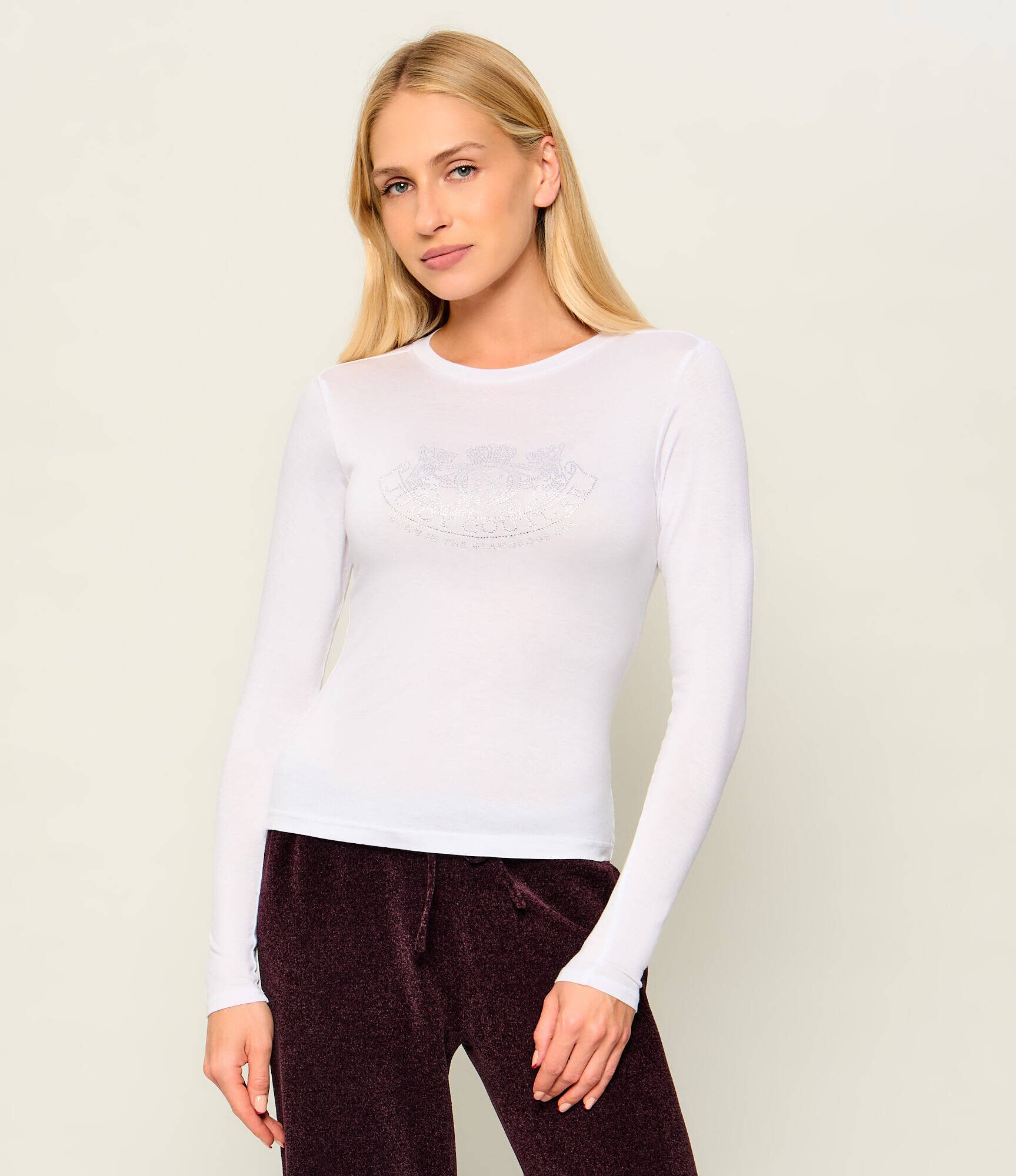 Juicy Couture Bluză Diamante Dog | Slim Fit